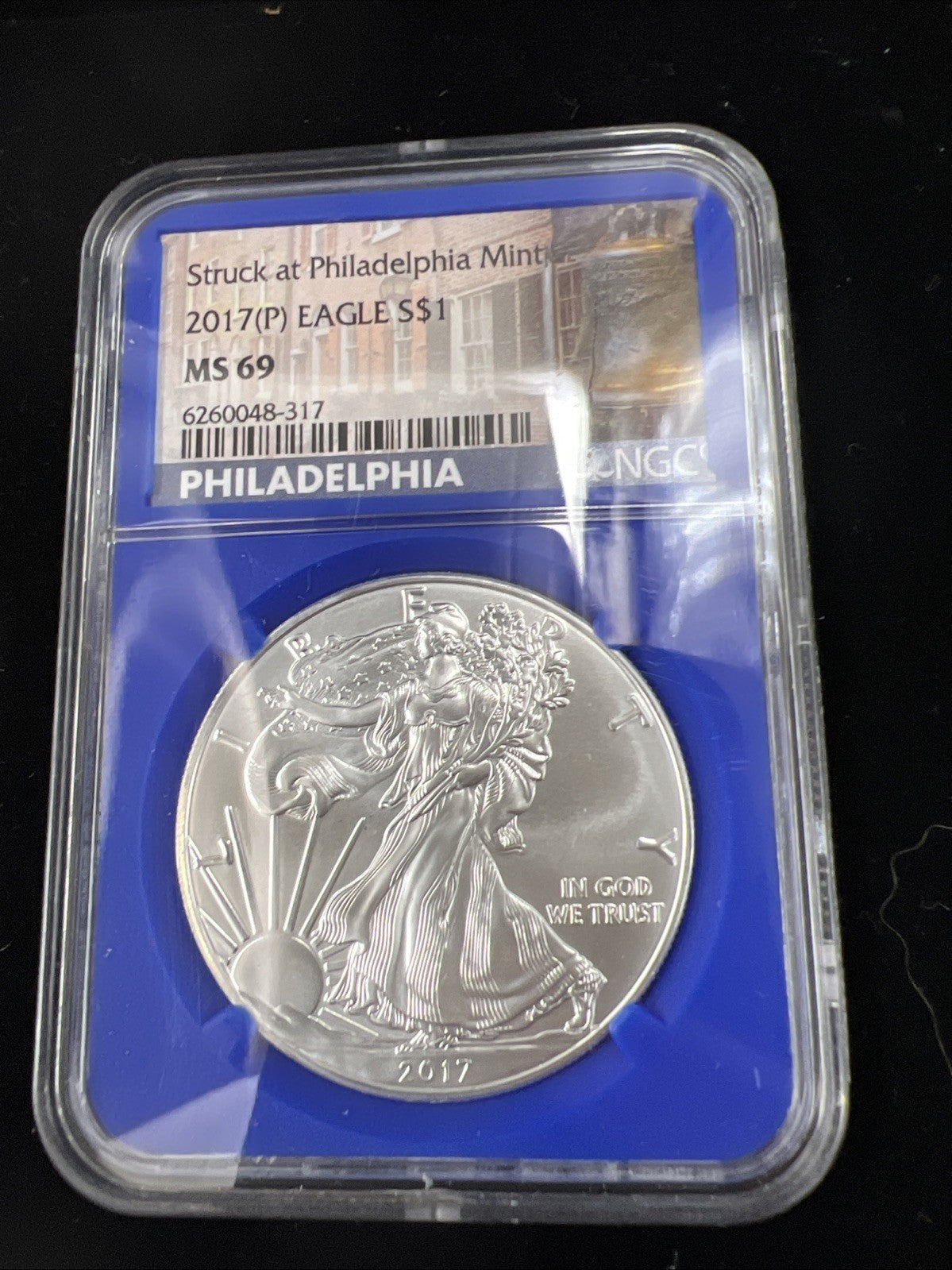 3 Coin 2017 W S P ASE Mint Mark Set 1 oz American Silver Eagle Coin NGC MS69