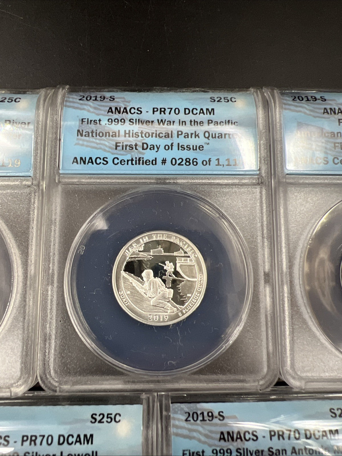 5 Coin 2019 S ATB America The Beautiful Silver Proof Quarter Set PR70 DCAM ANACS