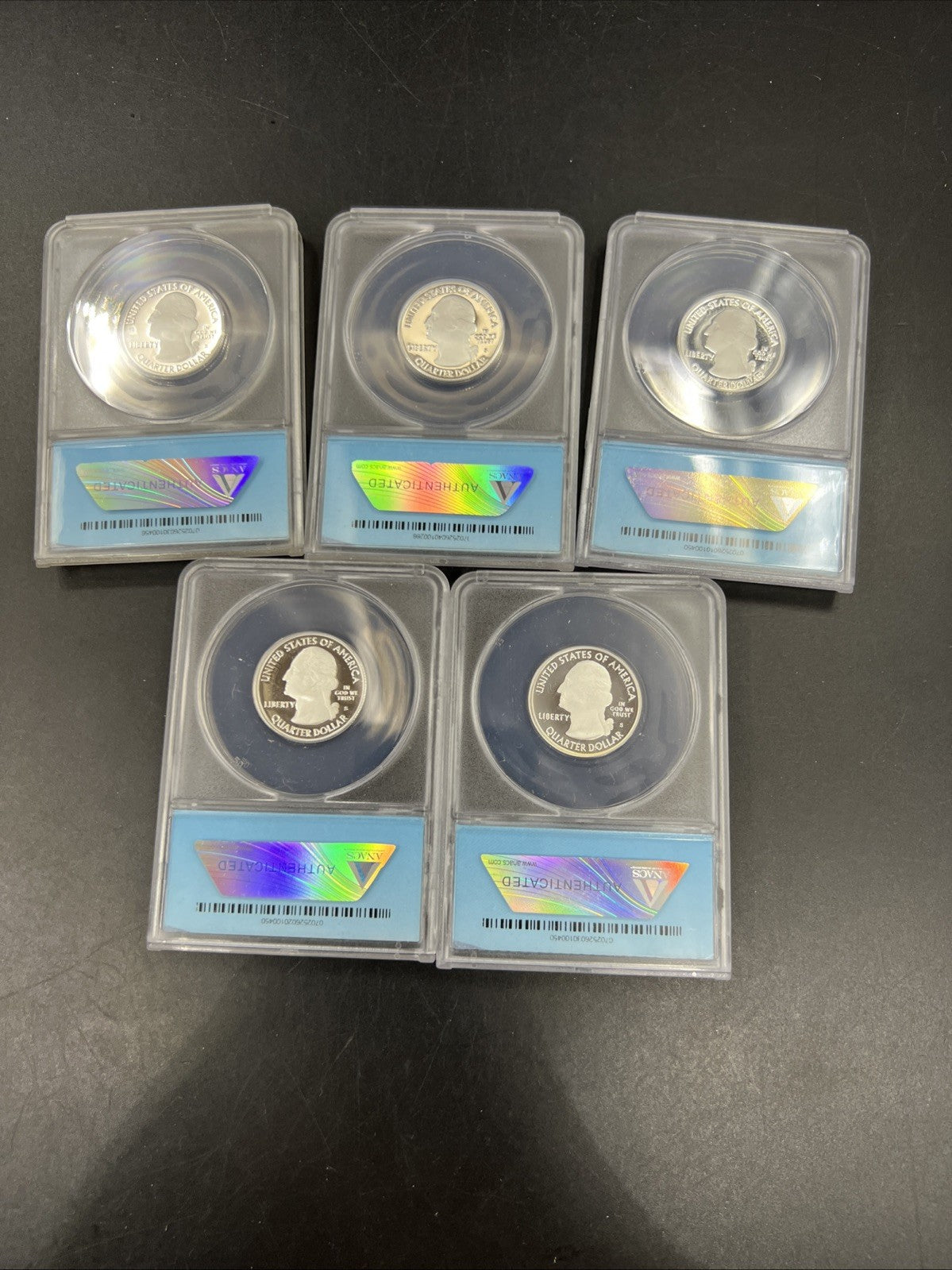 5 Coin 2019 S ATB America The Beautiful Silver Proof Quarter Set PR70 DCAM ANACS