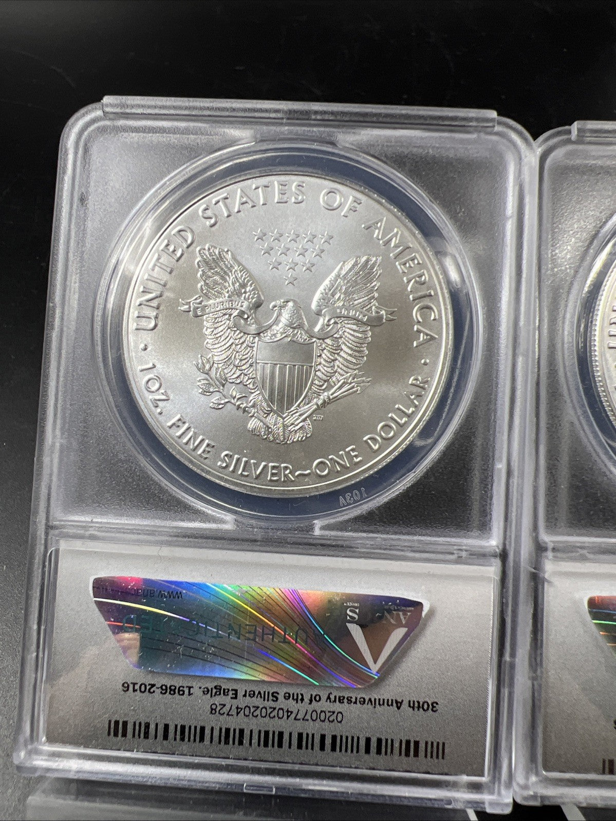 3 Coin 2016 W S P ASE Mint Mark Set 1 oz American Silver Eagle Coin ANACS MS69