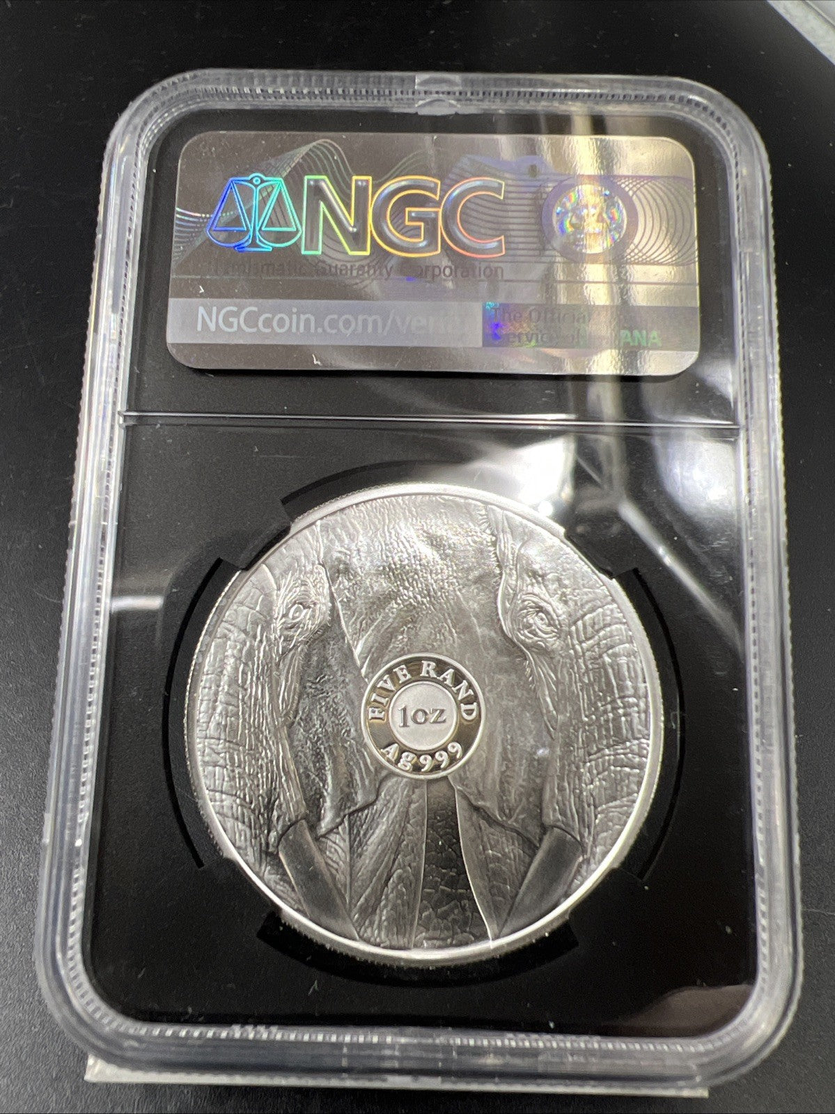 2021 S South Africa Big 5 Series Elephant 1 oz Silver Coin PF70 UCAM NGC