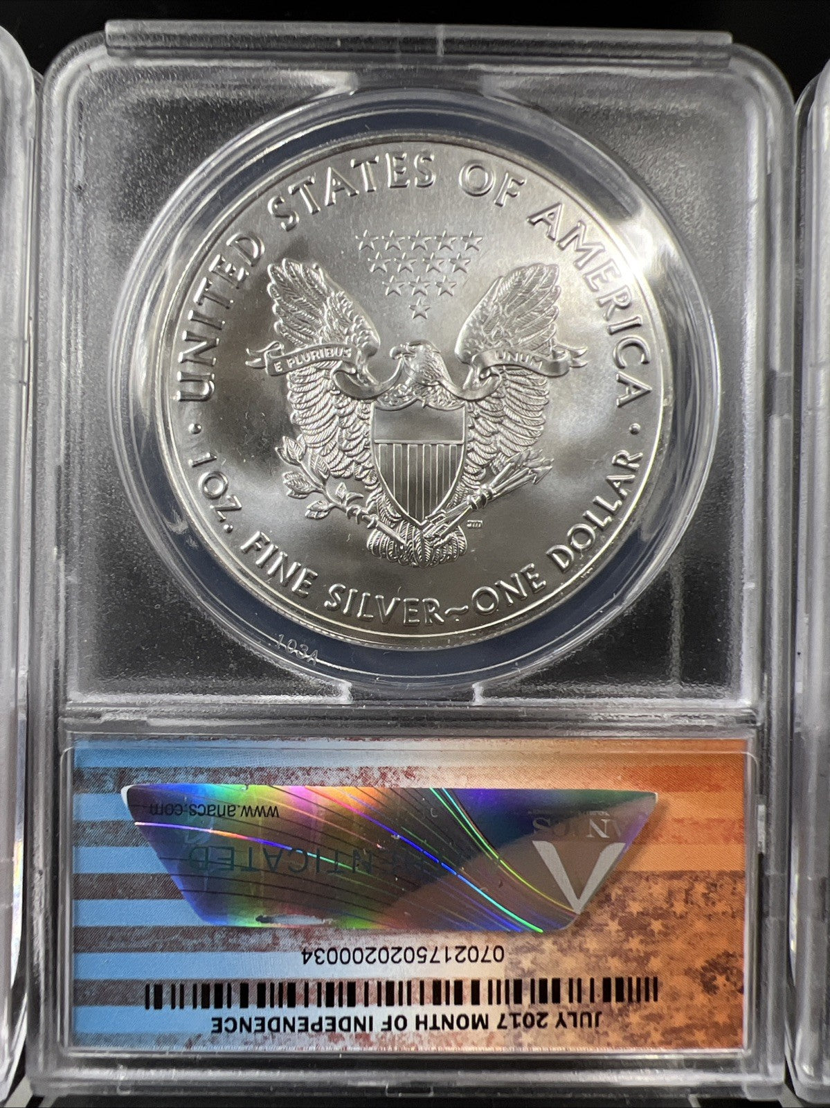 3 Coin 2017 W S P ASE Mint Mark Set 1 oz American Silver Eagle Coins ANACS MS69