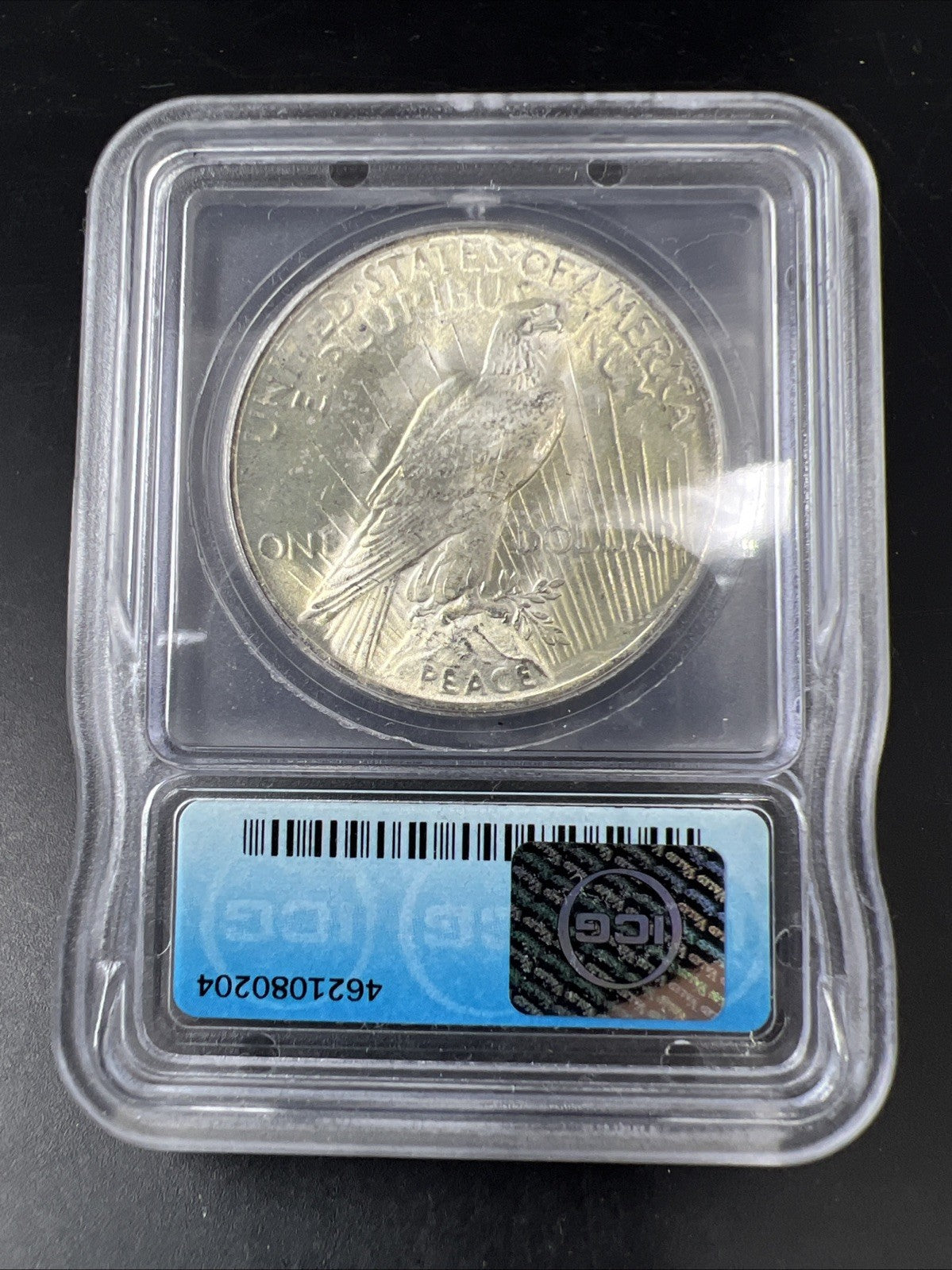 1923 P Peace Silver Eagle Dollar Coin ICG MS65 Gem BU ICG certified