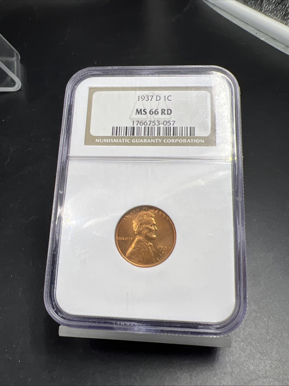 1937 D 1c Lincoln Wheat Cent Coin MS66 RD NGC #057 Gem BU UNC Certified