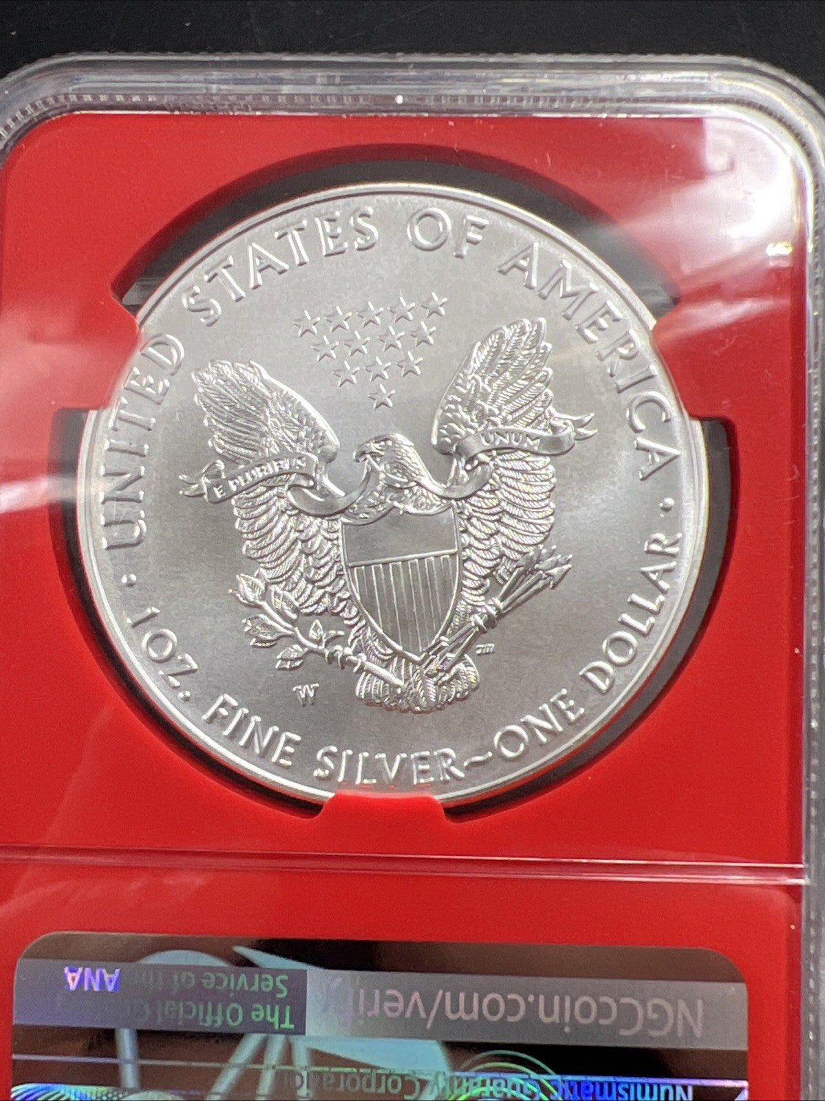 2016 W 1 Oz American Silver Eagle Coin Burnished Lettered Edge MS70 NGC #033