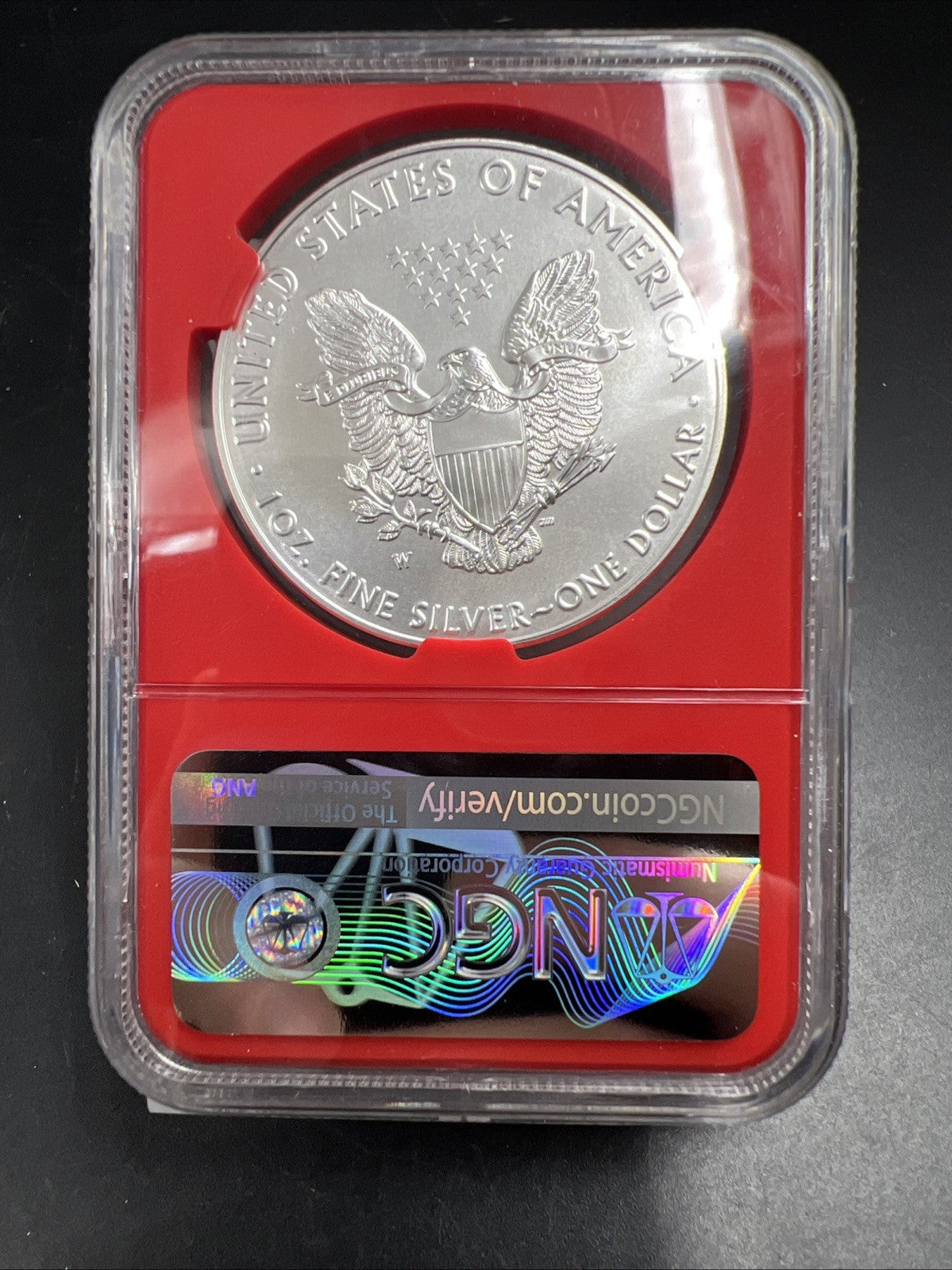 2016 W 1 Oz American Silver Eagle Coin Burnished Lettered Edge MS70 NGC #033