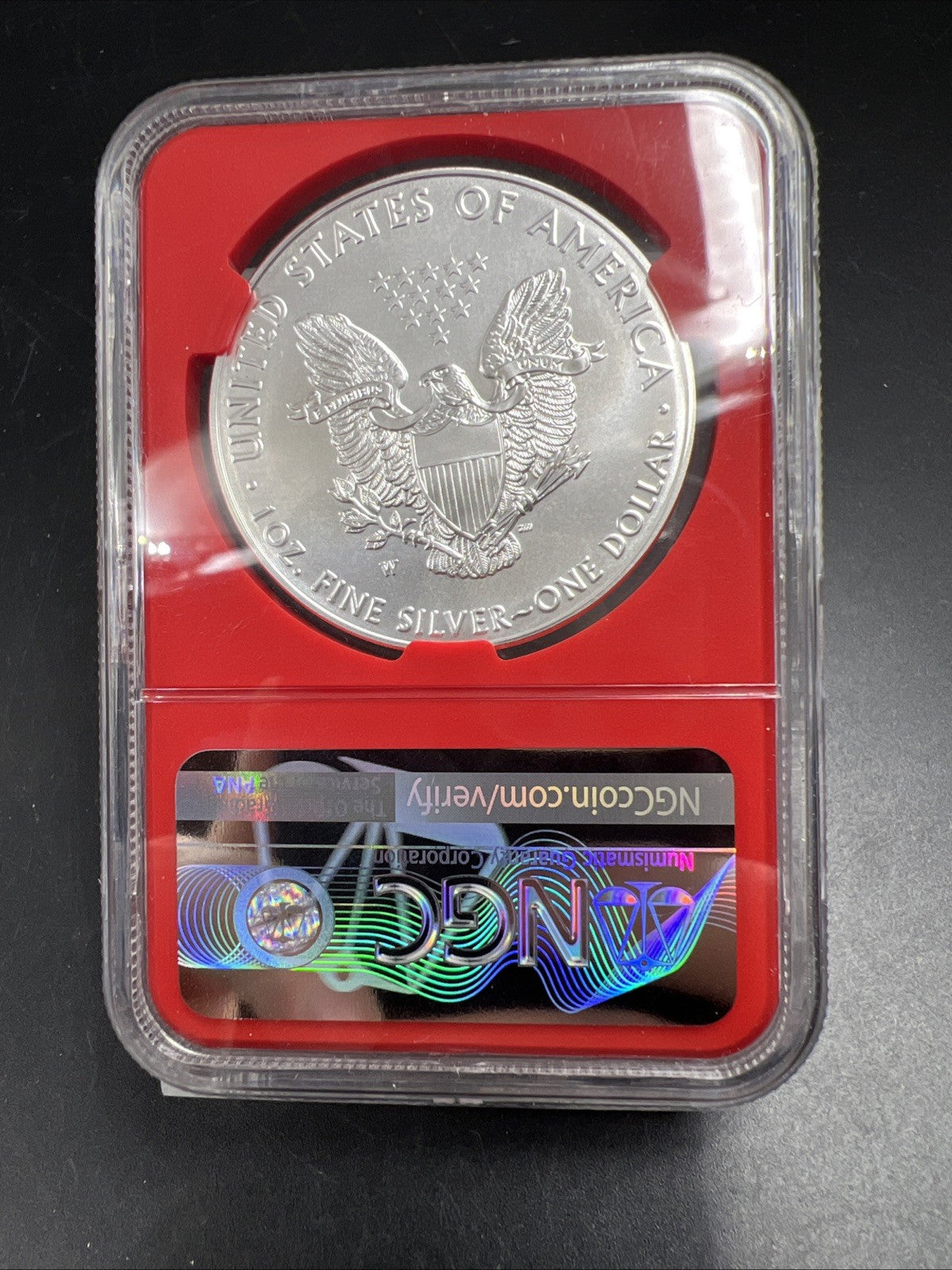 2016 W 1 Oz American Silver Eagle Coin Burnished Lettered Edge MS70 NGC #033