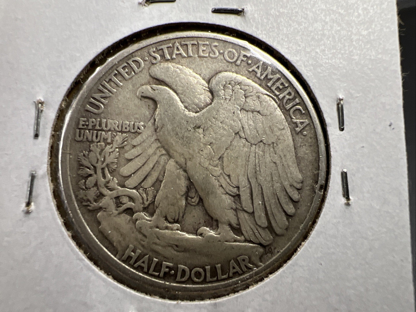 1942 50c Walking Liberty Silver Half Dollar Coin Counterstamped G R 1 W Circ