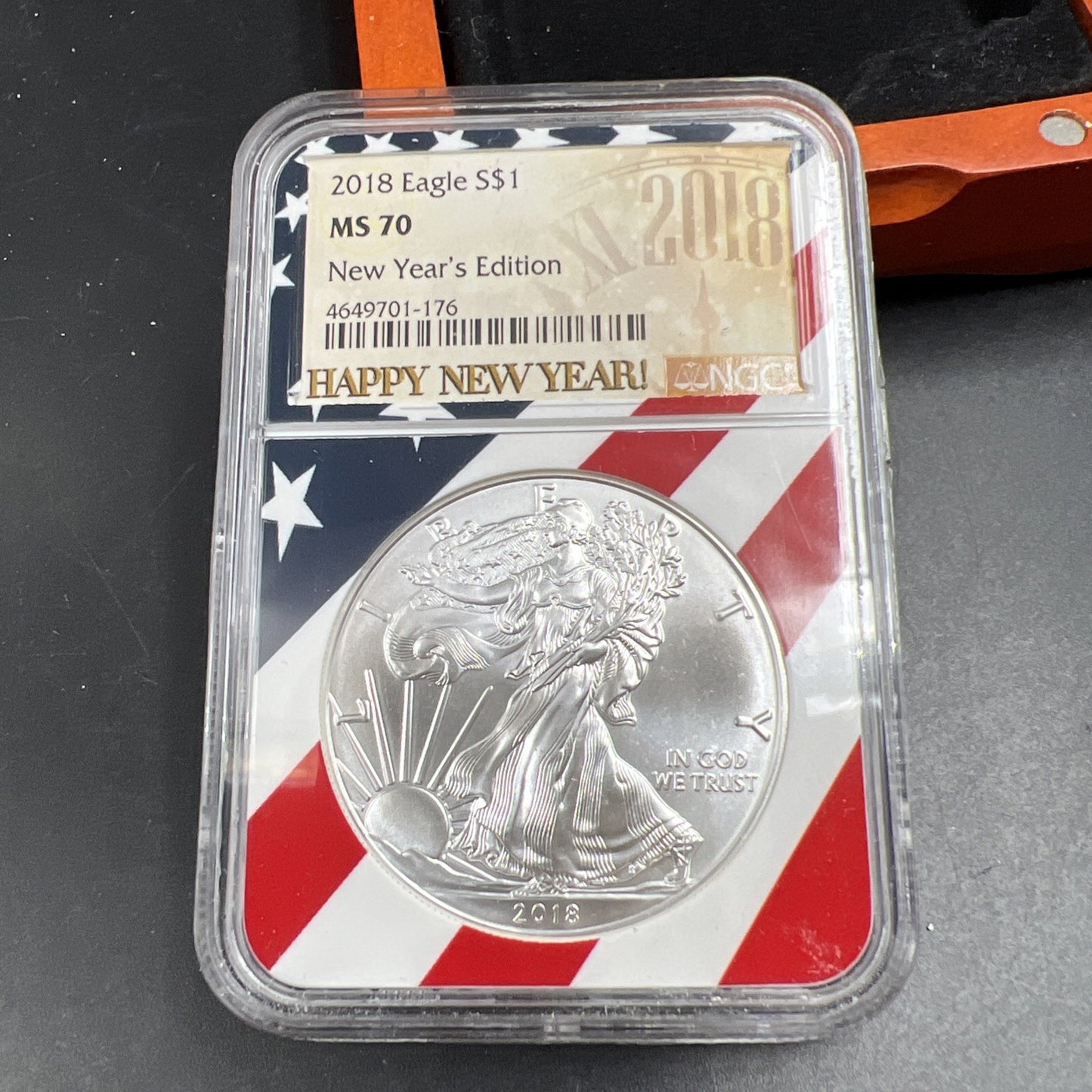 2018 1 oz American Silver Eagle $1 NGC Certified MS70 New Year's Edition USA