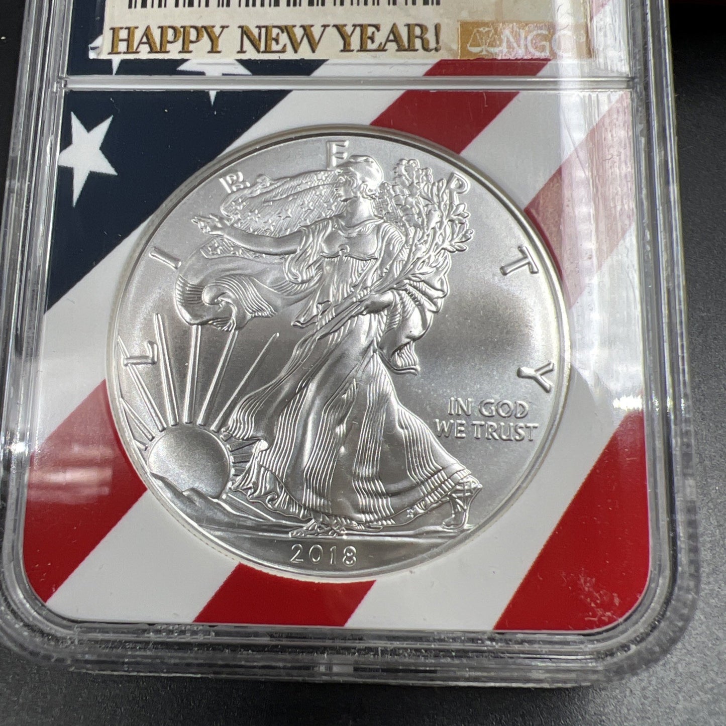 2018 1 oz American Silver Eagle $1 NGC Certified MS70 New Year's Edition USA
