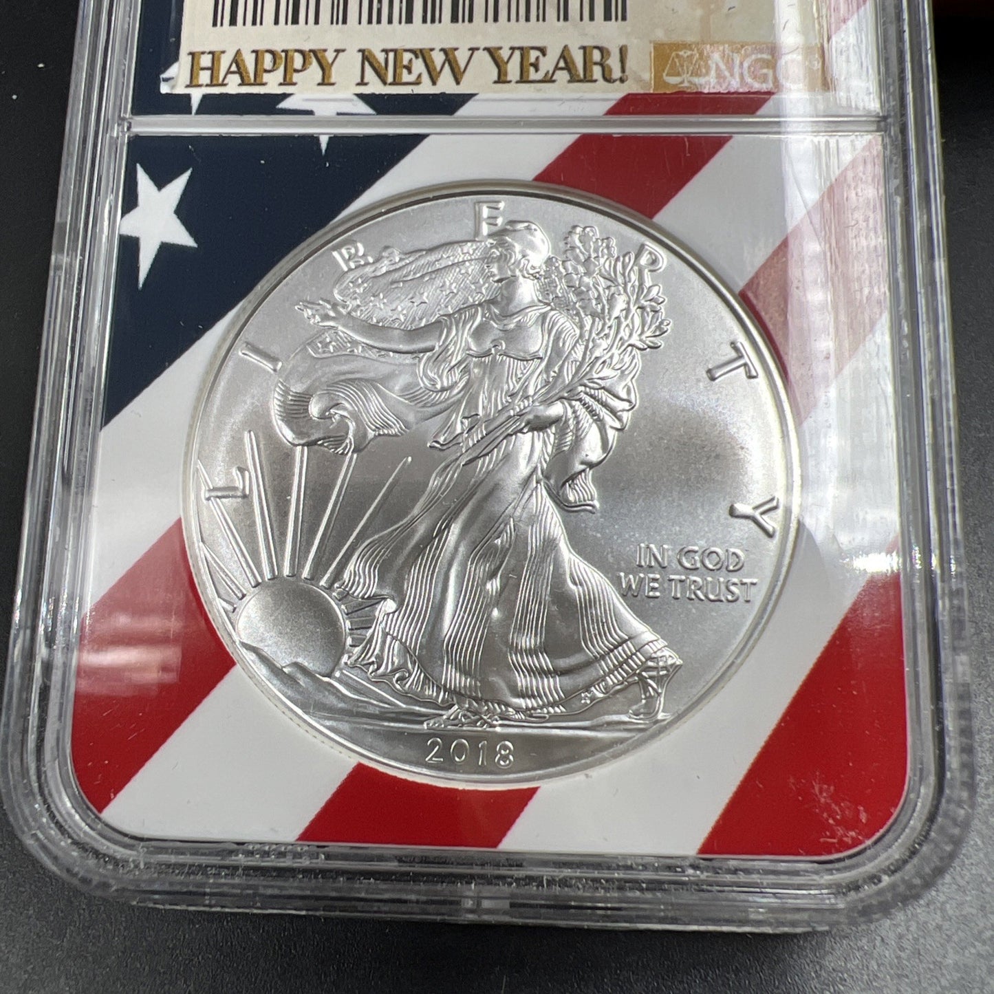 2018 1 oz American Silver Eagle $1 NGC Certified MS70 New Year's Edition USA