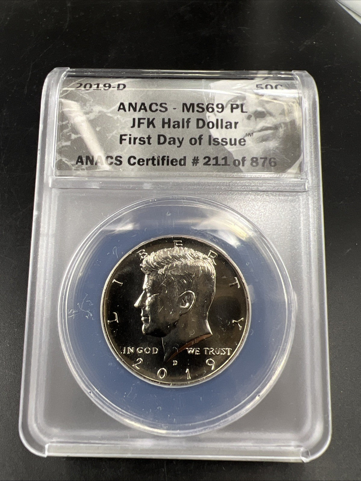 2019 D 50c Kennedy Copper Nickel Half Dollar Coin ANACS MS69 PL Proof Like