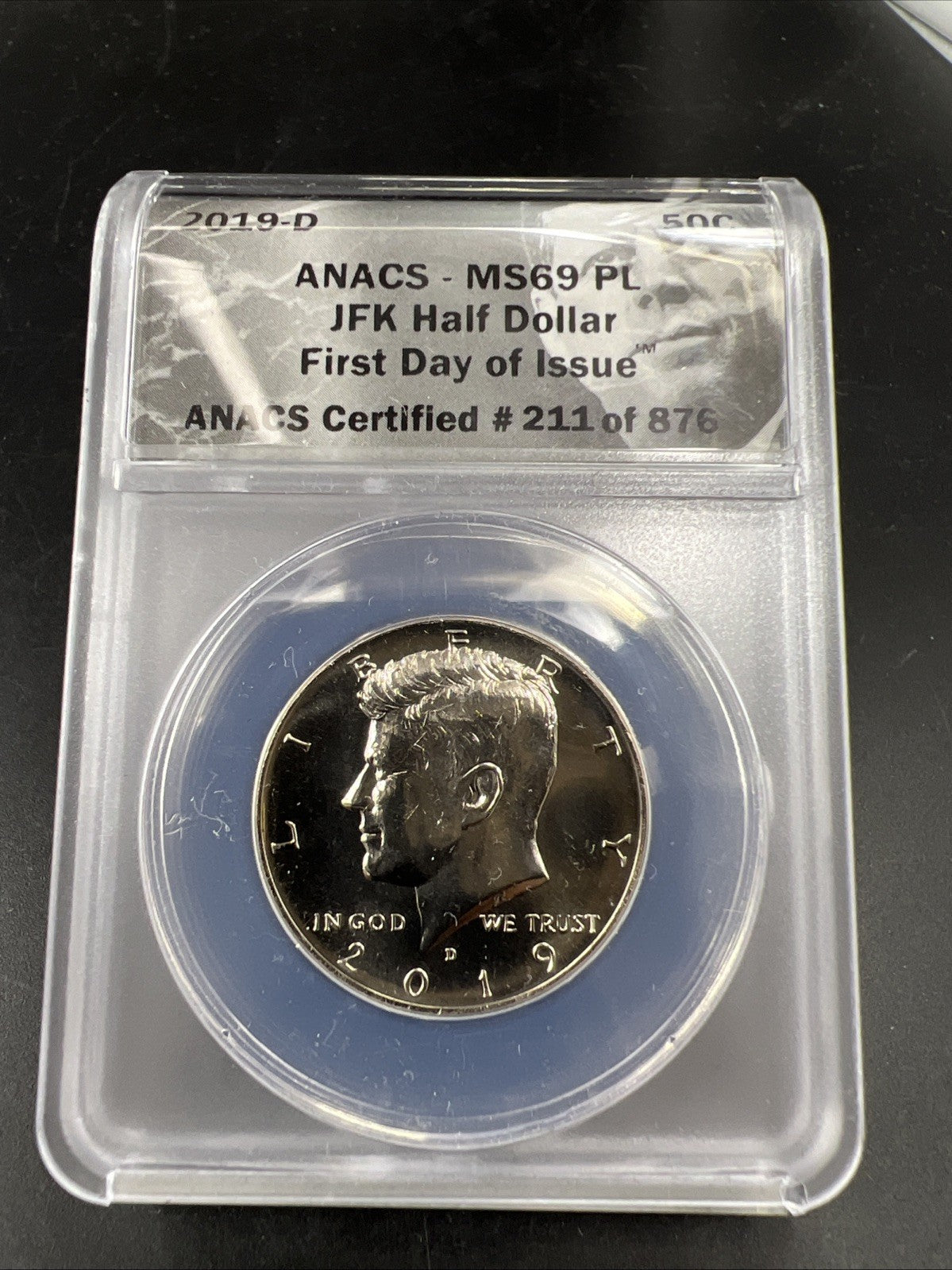 2019 D 50c Kennedy Copper Nickel Half Dollar Coin ANACS MS69 PL Proof Like