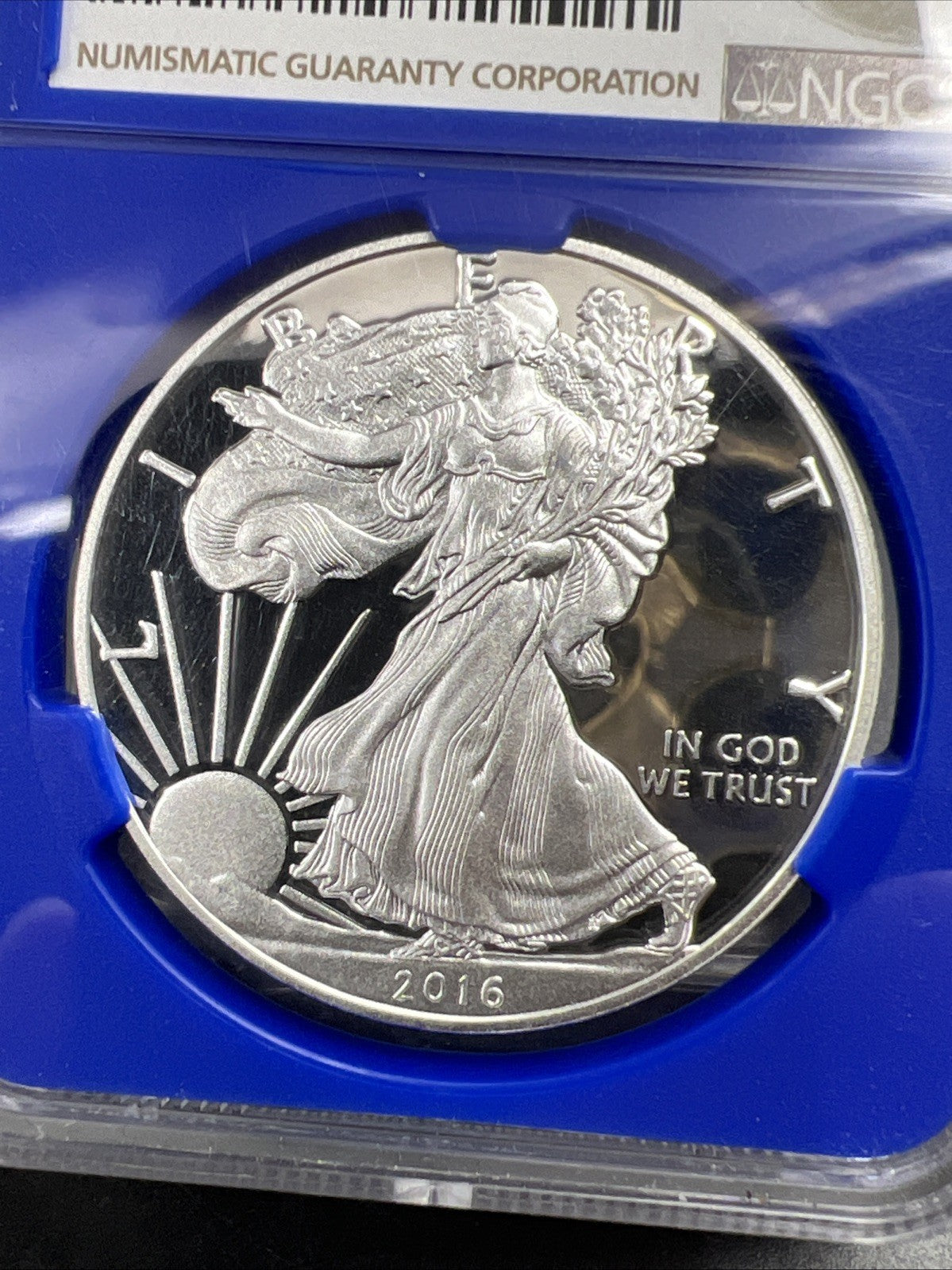 2016 W 1 Oz American Silver Eagle Coin Proof Lettered Edge PF70 UCAM NGC