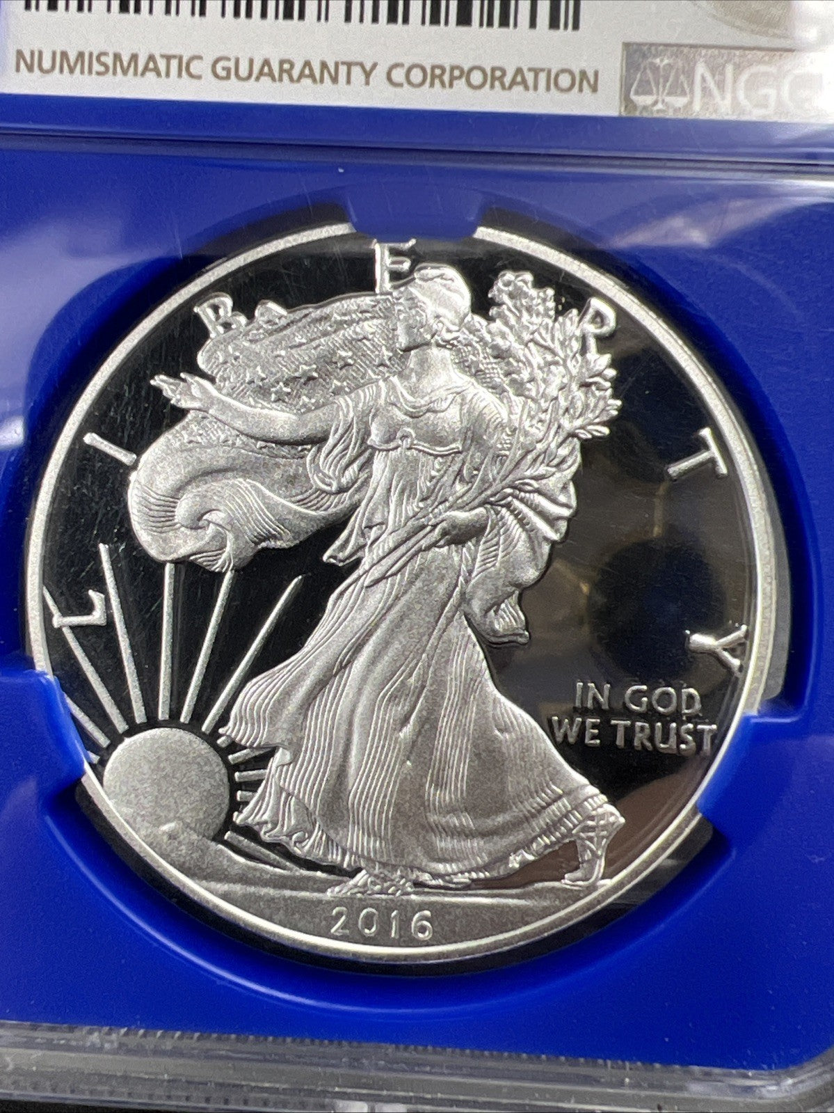 2016 W 1 Oz American Silver Eagle Coin Proof Lettered Edge PF70 UCAM NGC