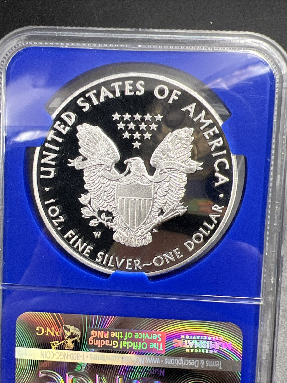 2016 W 1 Oz American Silver Eagle Coin Proof Lettered Edge PF70 UCAM NGC