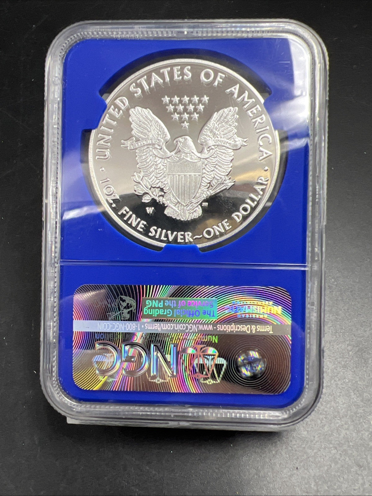 2016 W 1 Oz American Silver Eagle Coin Proof Lettered Edge PF70 UCAM NGC