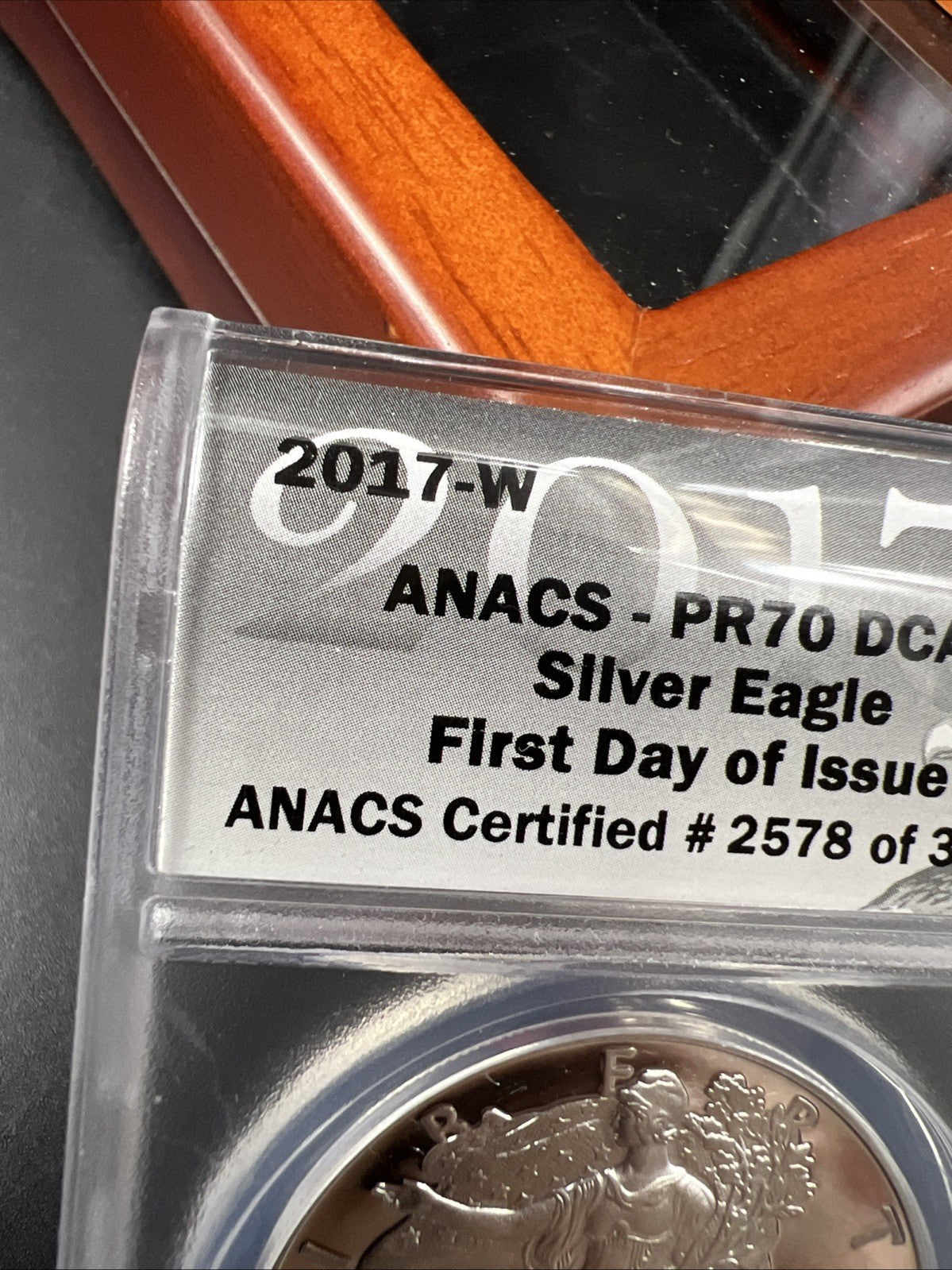 2017 W 1 Oz Proof ASE American Silver Eagle Coin ANACS PR70 DCAM w/ Box