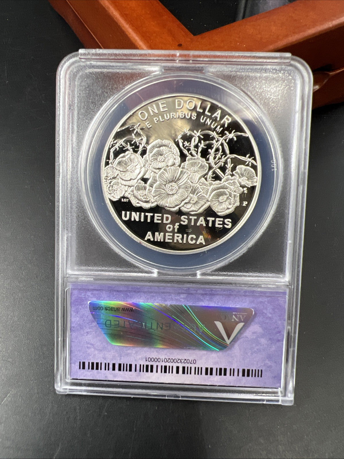 2018-P World War One Centennial Silver Dollar Proof ANACS PR70 w/ Display Box