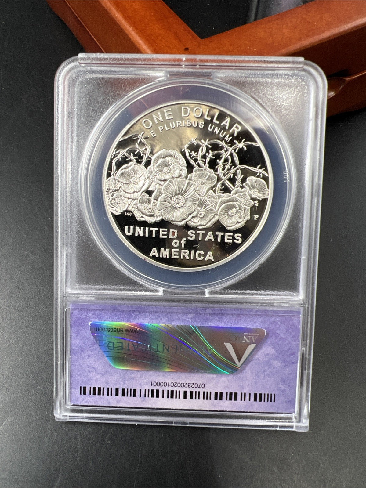 2018-P World War One Centennial Silver Dollar Proof ANACS PR70 w/ Display Box