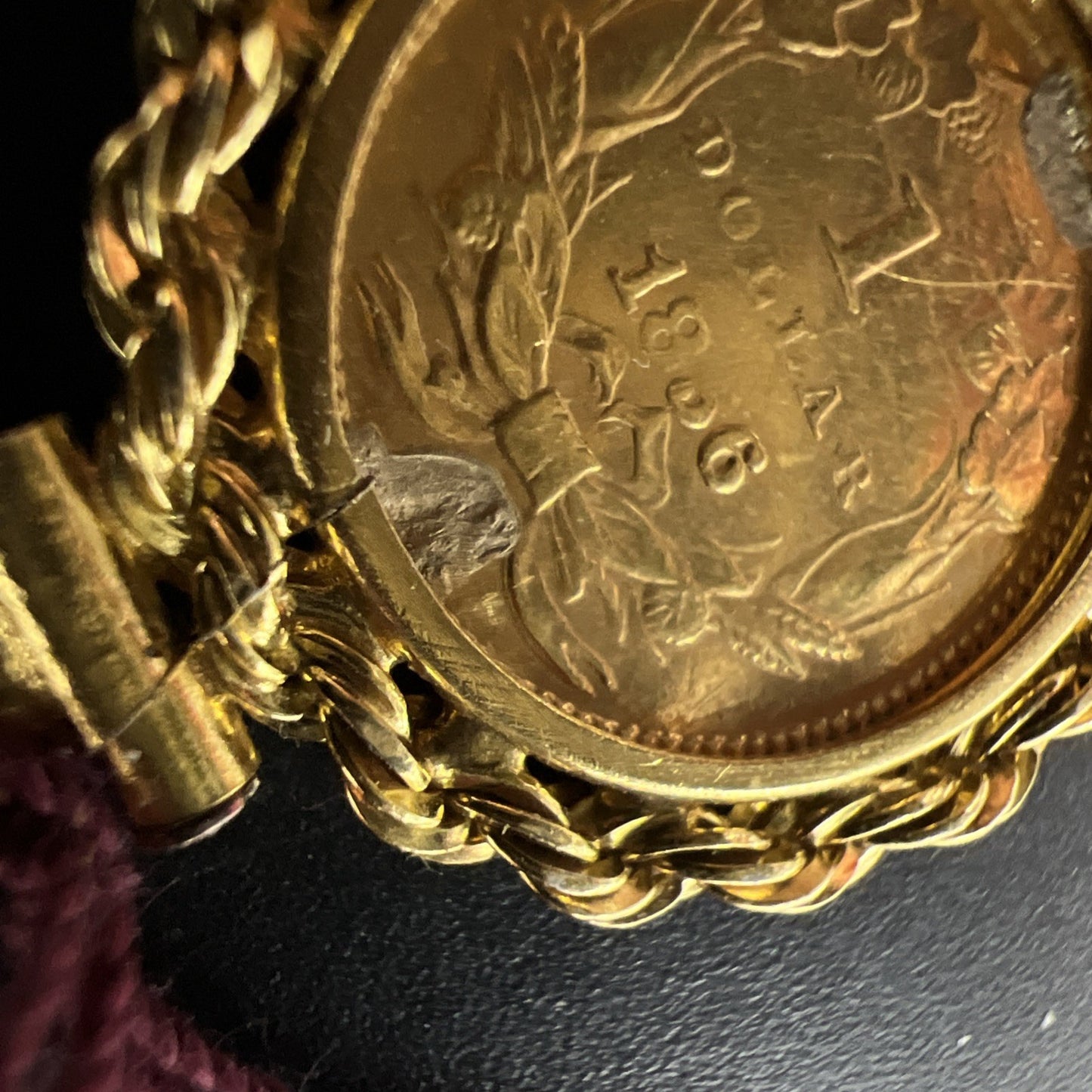 1856 G$1 Gold $1 Princess Head Dollar Coin AU Details Damaged Jewelry