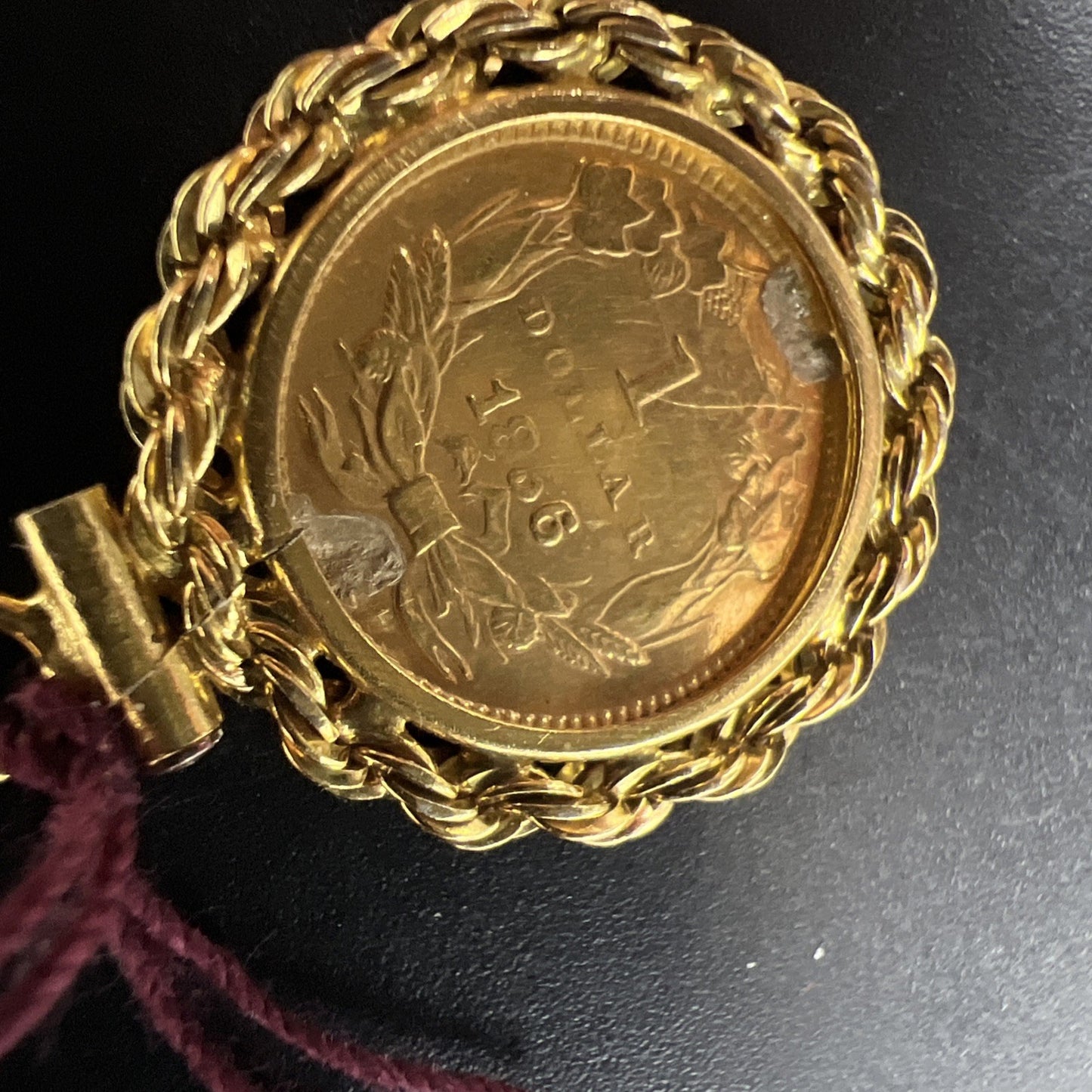1856 G$1 Gold $1 Princess Head Dollar Coin AU Details Damaged Jewelry