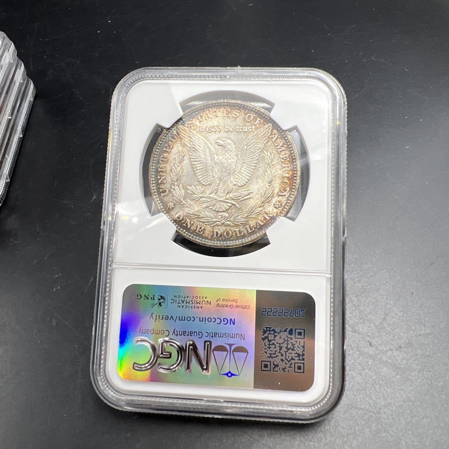 1896 $1 Morgan Silver Dollar Coin Choice BU MS64 Certified NGC PQ Toning Obverse