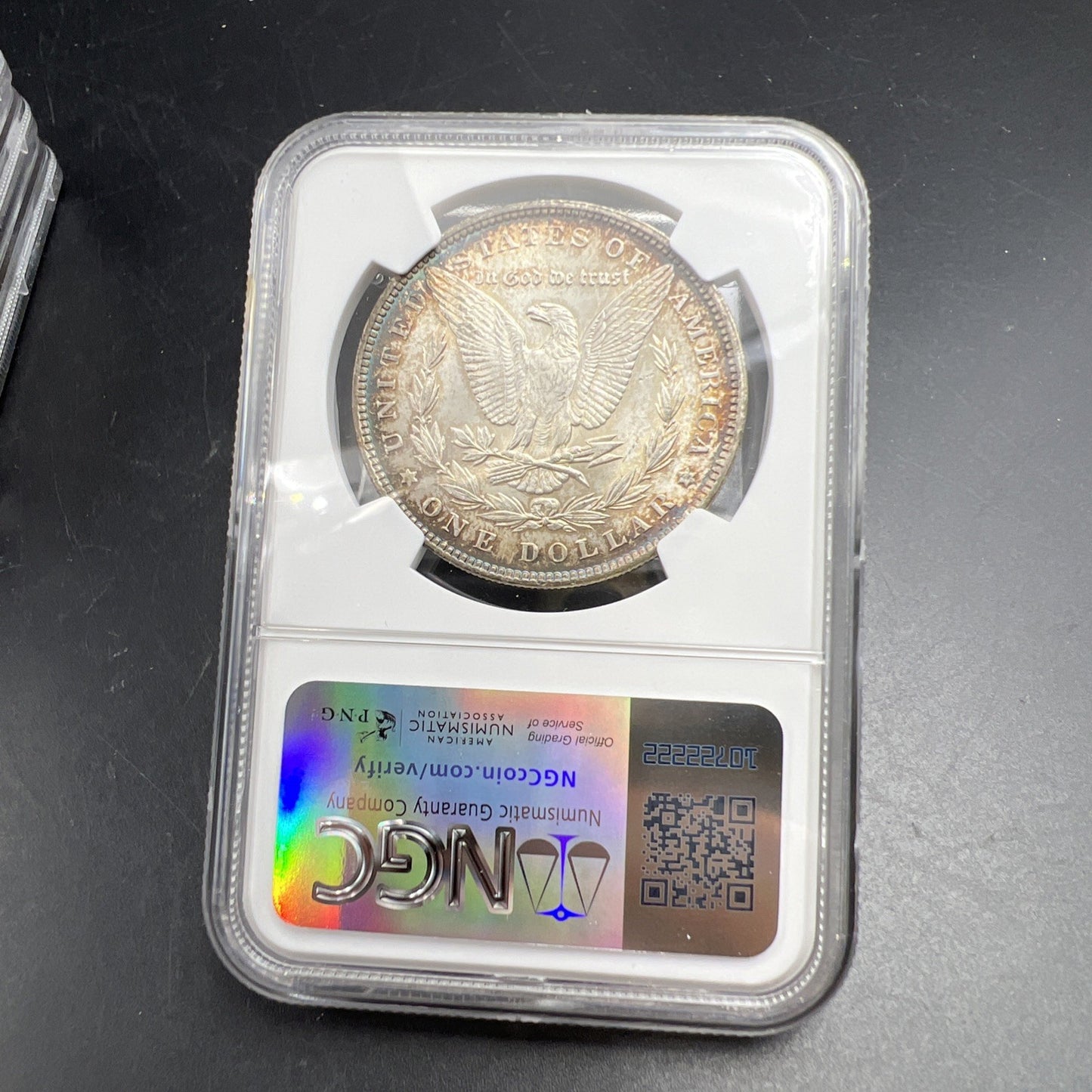 1896 $1 Morgan Silver Dollar Coin Choice BU MS64 Certified NGC PQ Toning Obverse