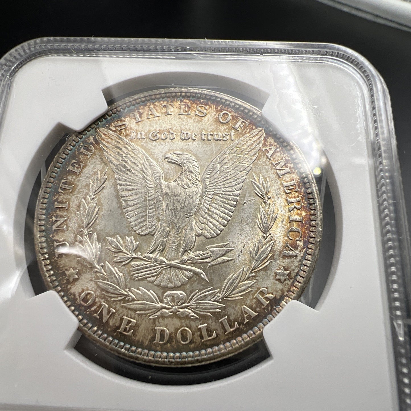 1896 $1 Morgan Silver Dollar Coin Choice BU MS64 Certified NGC PQ Toning Obverse