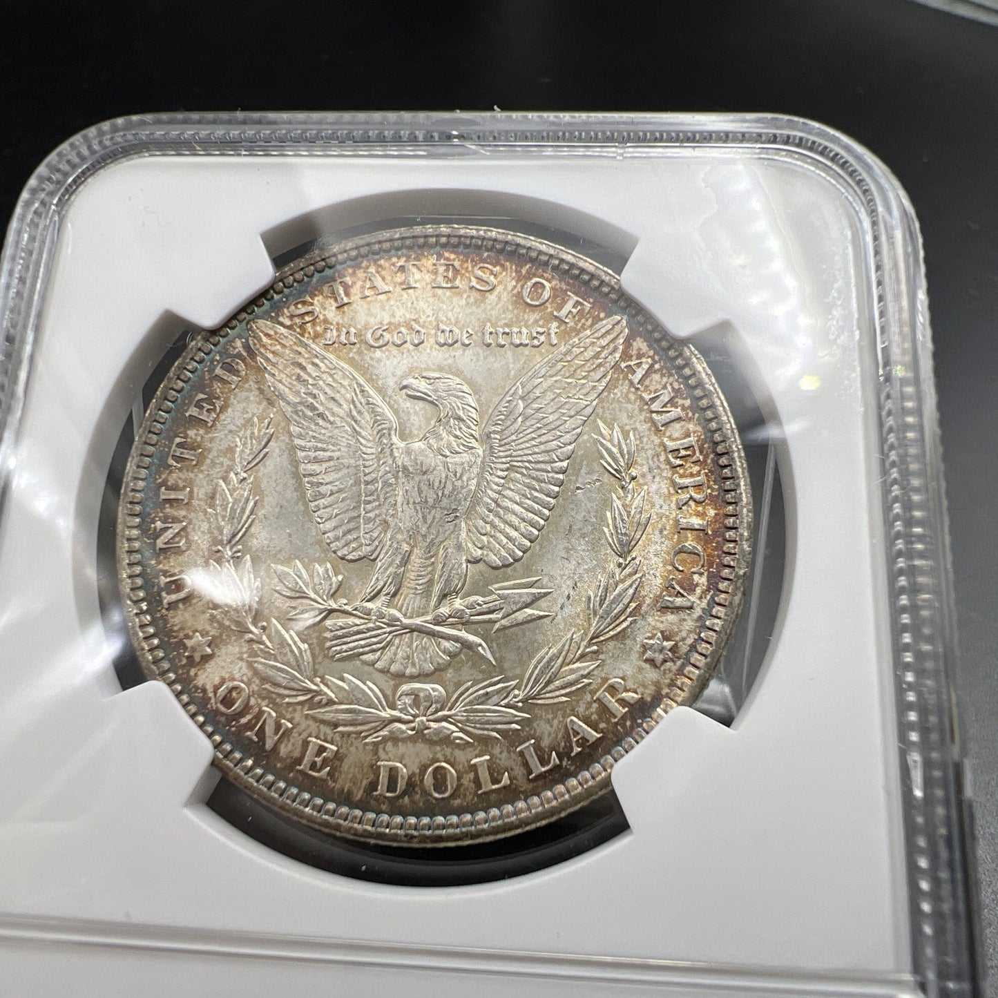 1896 $1 Morgan Silver Dollar Coin Choice BU MS64 Certified NGC PQ Toning Obverse
