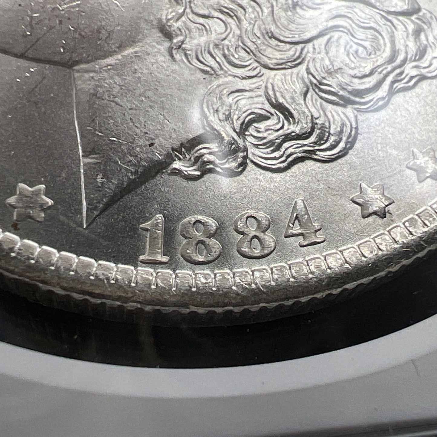 1884 O $1 Morgan Dollar Coin NGC MS65 GEM BU VAM 7 & Slanted Date