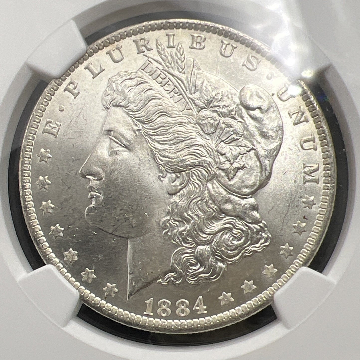1884 O $1 Morgan Dollar Coin NGC MS65 GEM BU VAM 7 & Slanted Date