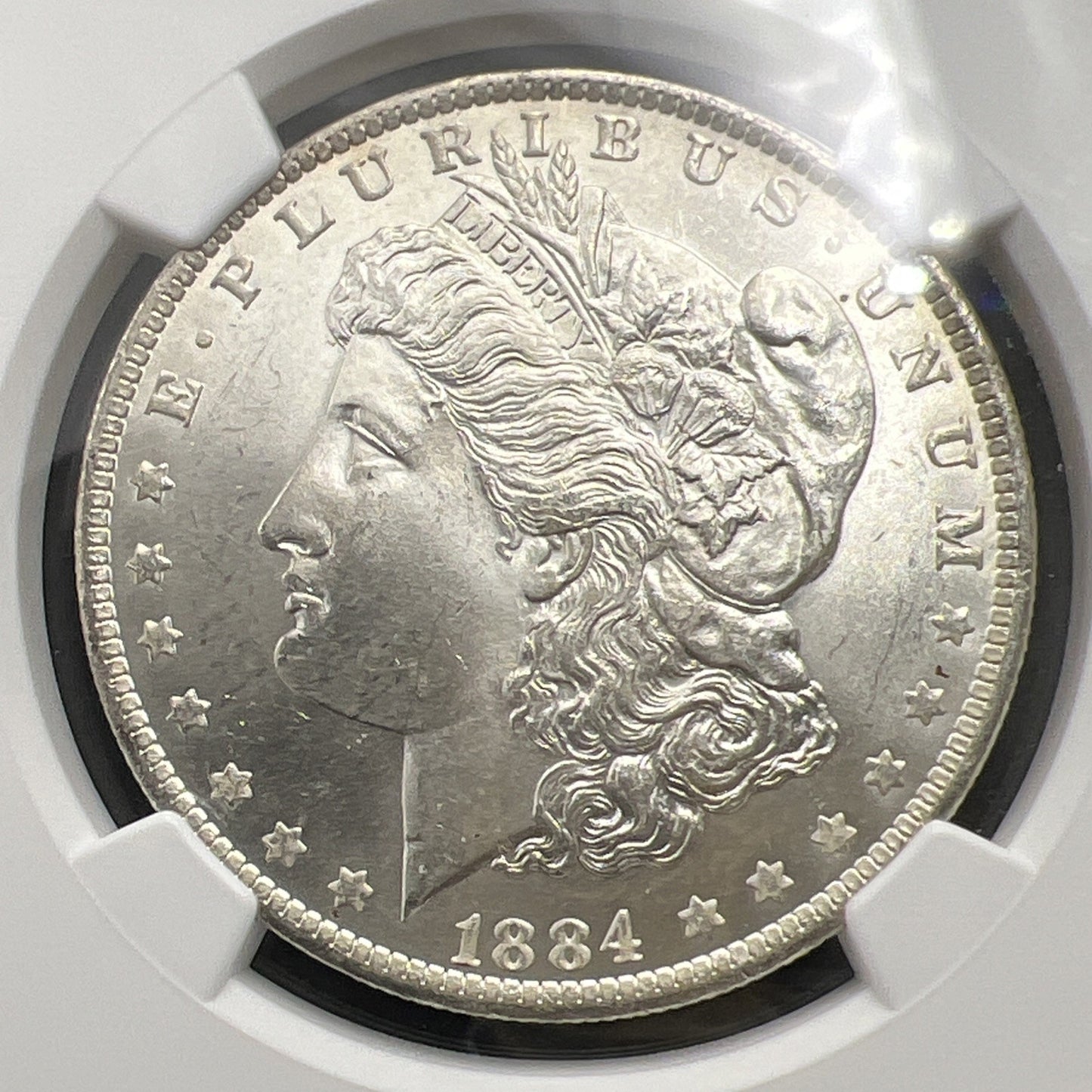 1884 O $1 Morgan Dollar Coin NGC MS65 GEM BU VAM 7 & Slanted Date