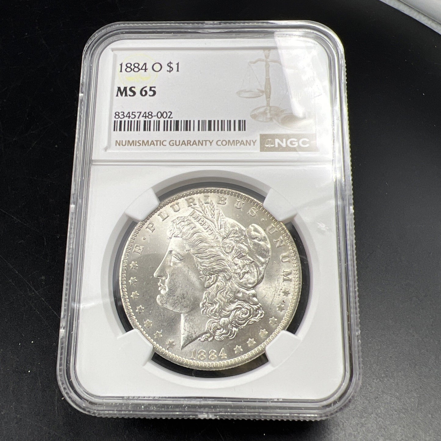 1884 O $1 Morgan Dollar Coin NGC MS65 GEM BU VAM 7 & Slanted Date