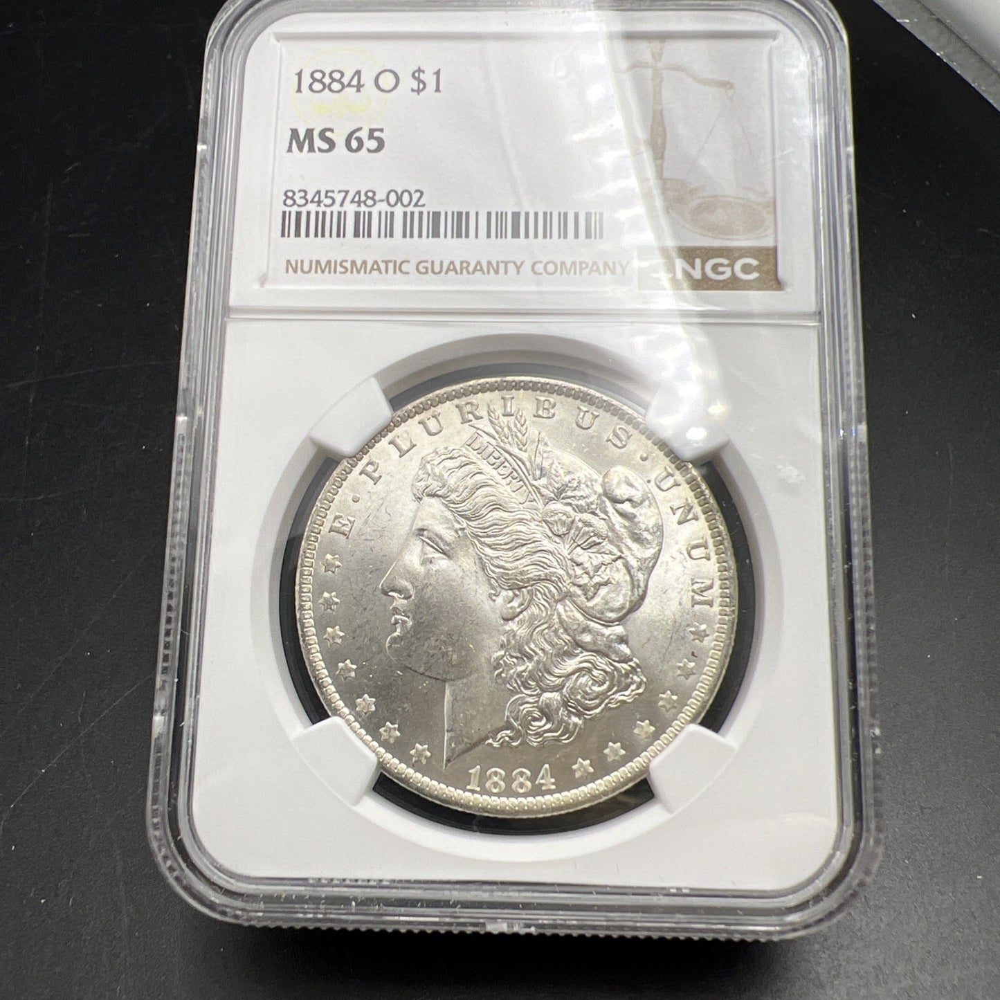 1884 O $1 Morgan Dollar Coin NGC MS65 GEM BU VAM 7 & Slanted Date