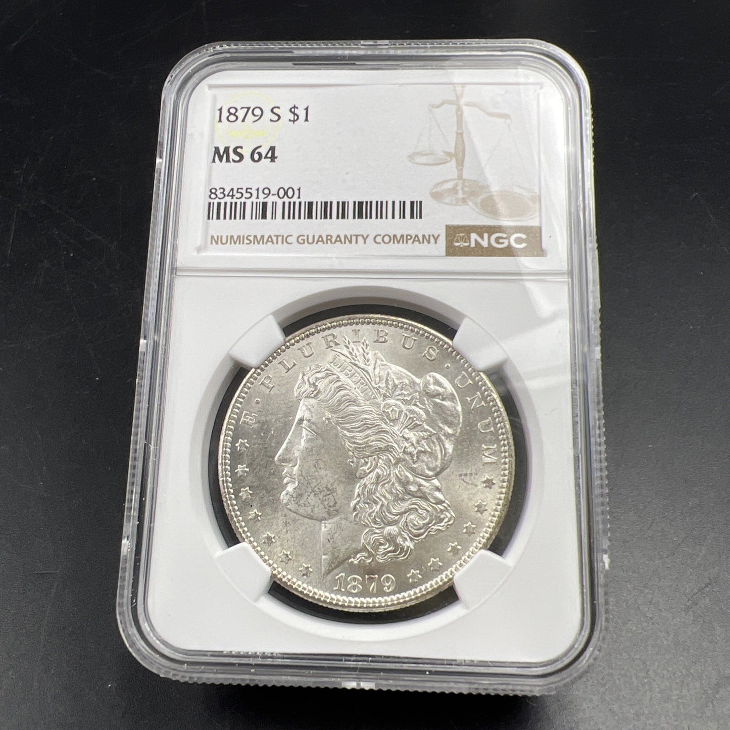1879 S $1 Morgan Silver Dollar Coin CH BU NGC MS64 VAM 27 Double Date Variety