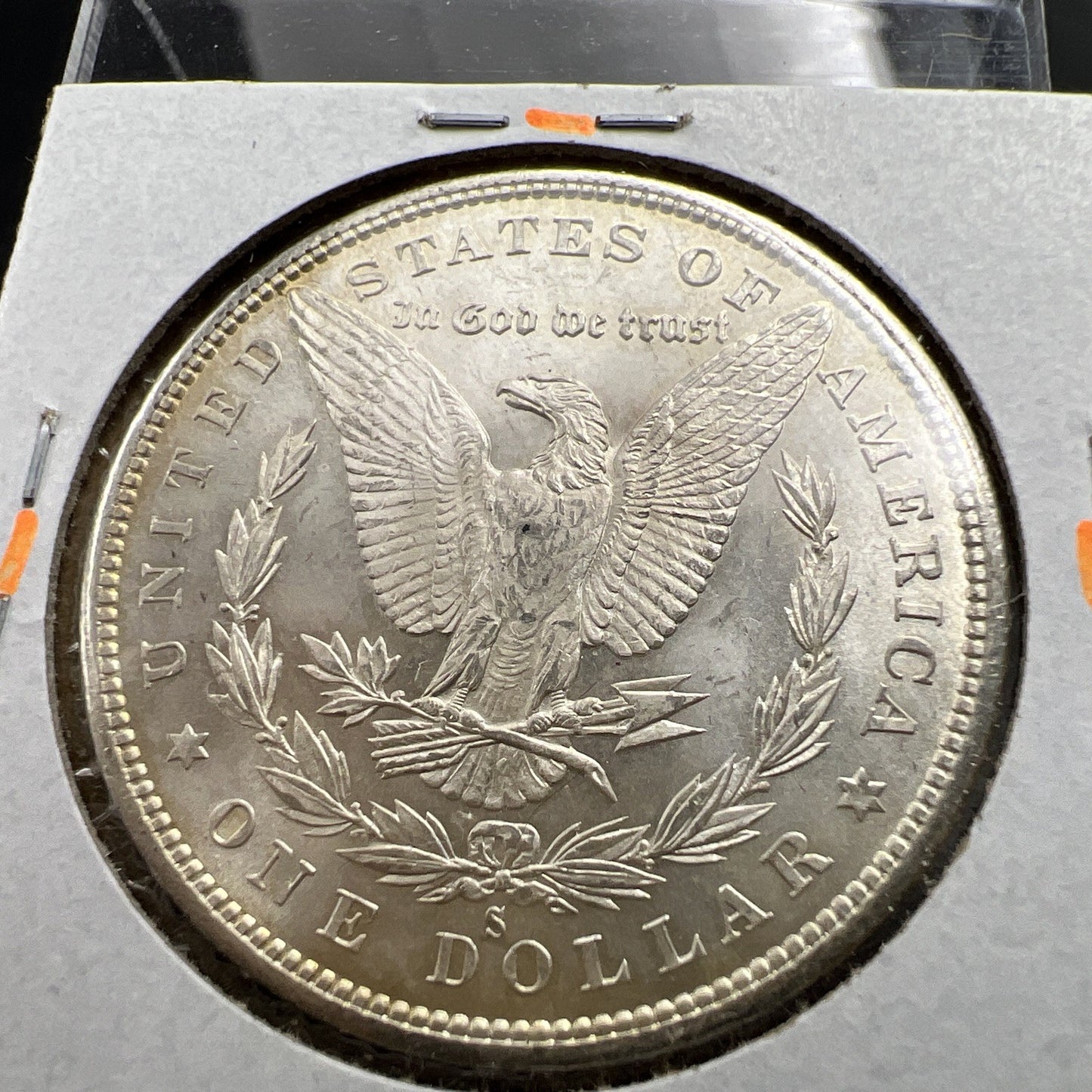 1880 S $1 Morgan Silver Eagle Dollar Coin UNC Uncirculated Nice Toning Toner #A