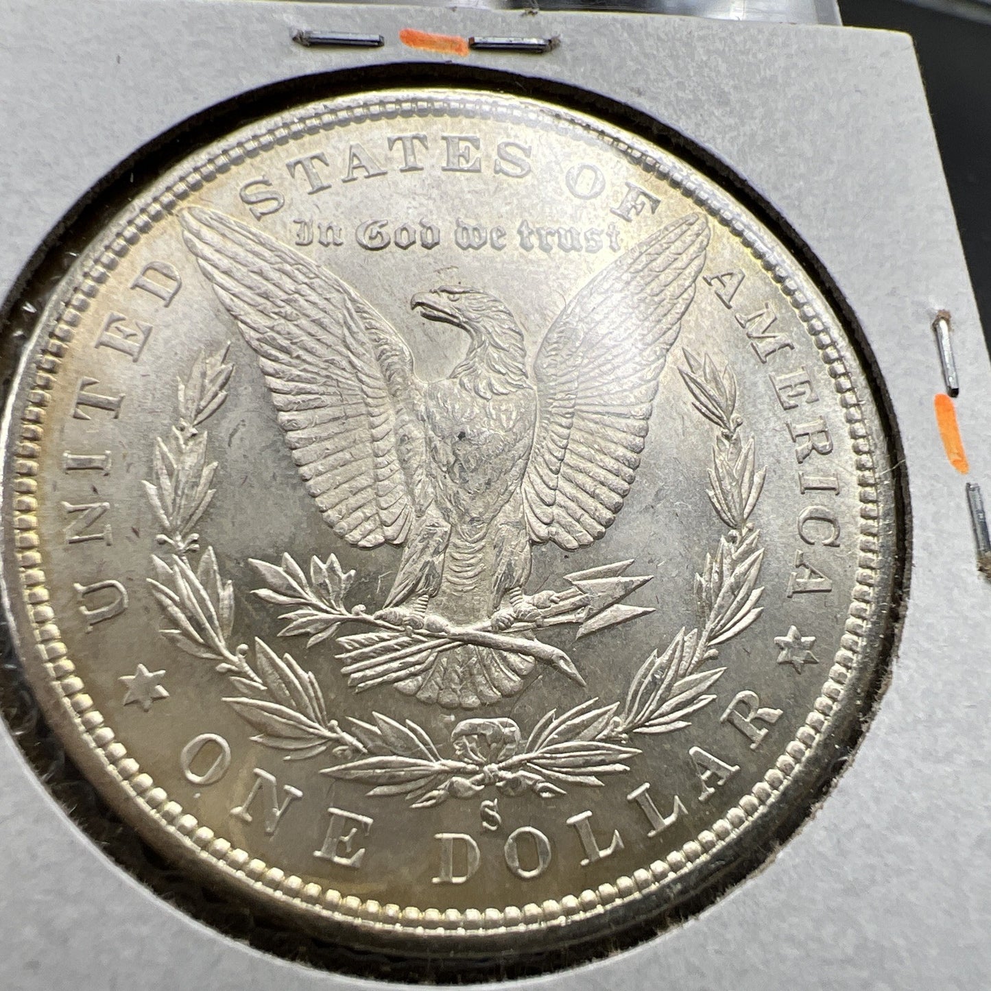 1880 S $1 Morgan Silver Eagle Dollar Coin UNC Uncirculated Nice Toning Toner #A