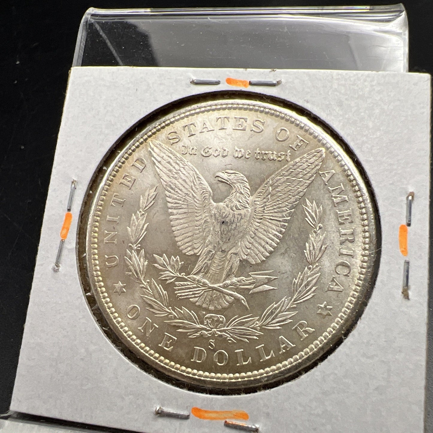 1880 S $1 Morgan Silver Eagle Dollar Coin UNC Uncirculated Nice Toning Toner #A
