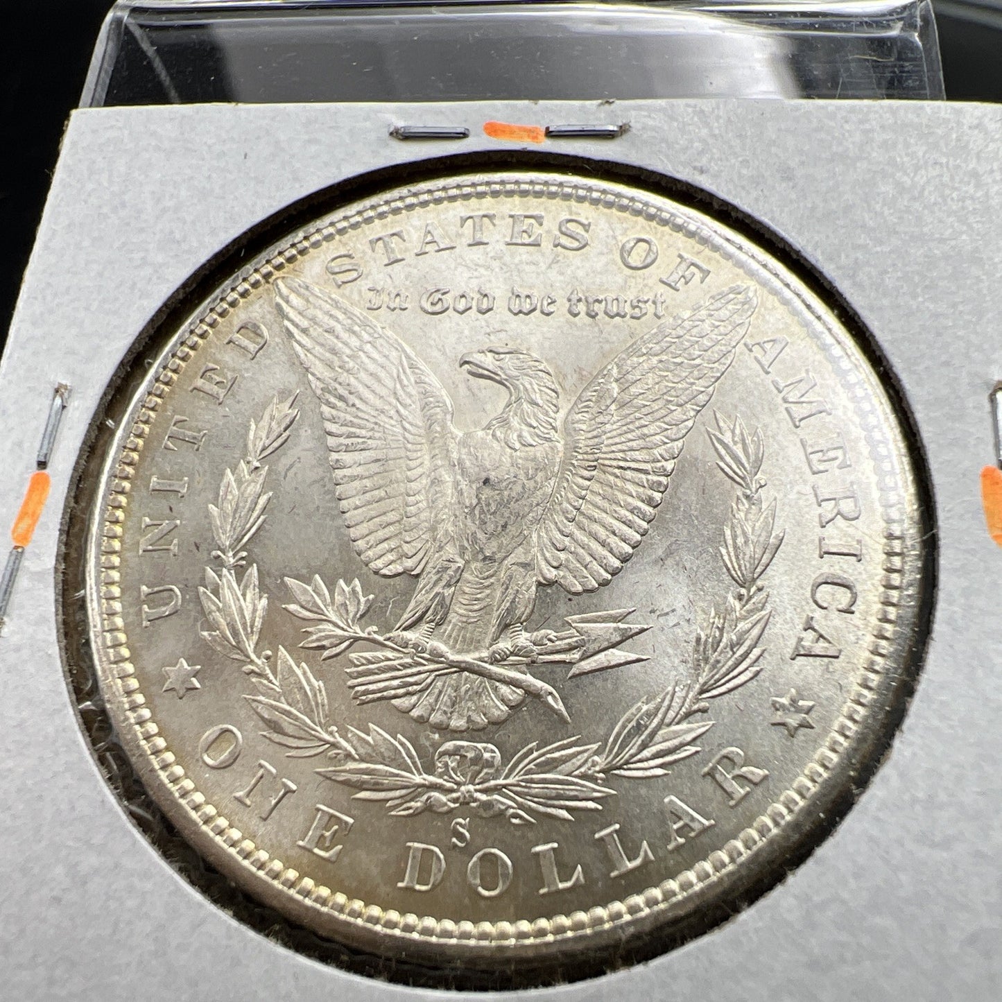 1880 S $1 Morgan Silver Eagle Dollar Coin UNC Uncirculated Nice Toning Toner #A