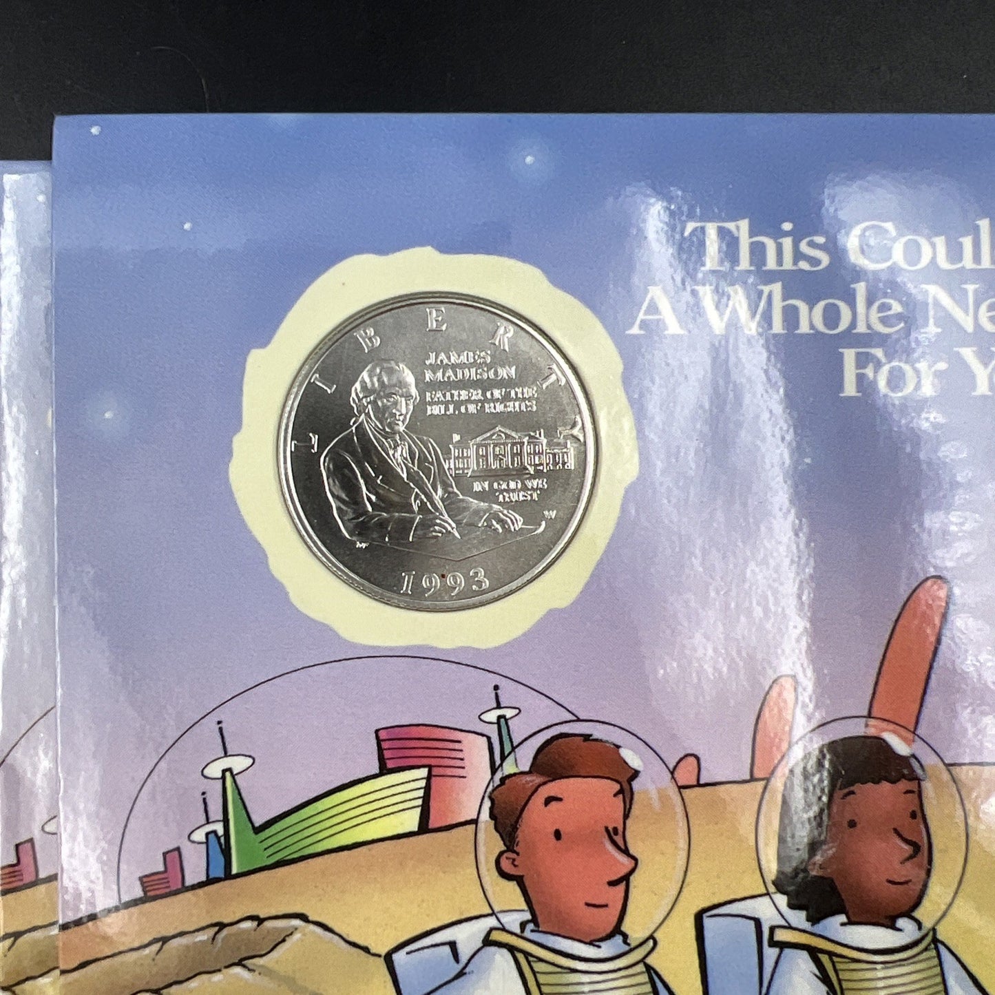 1993 W Bill of Rights Madison 90% Silver GEM BU Half Dollar Young Collector Set