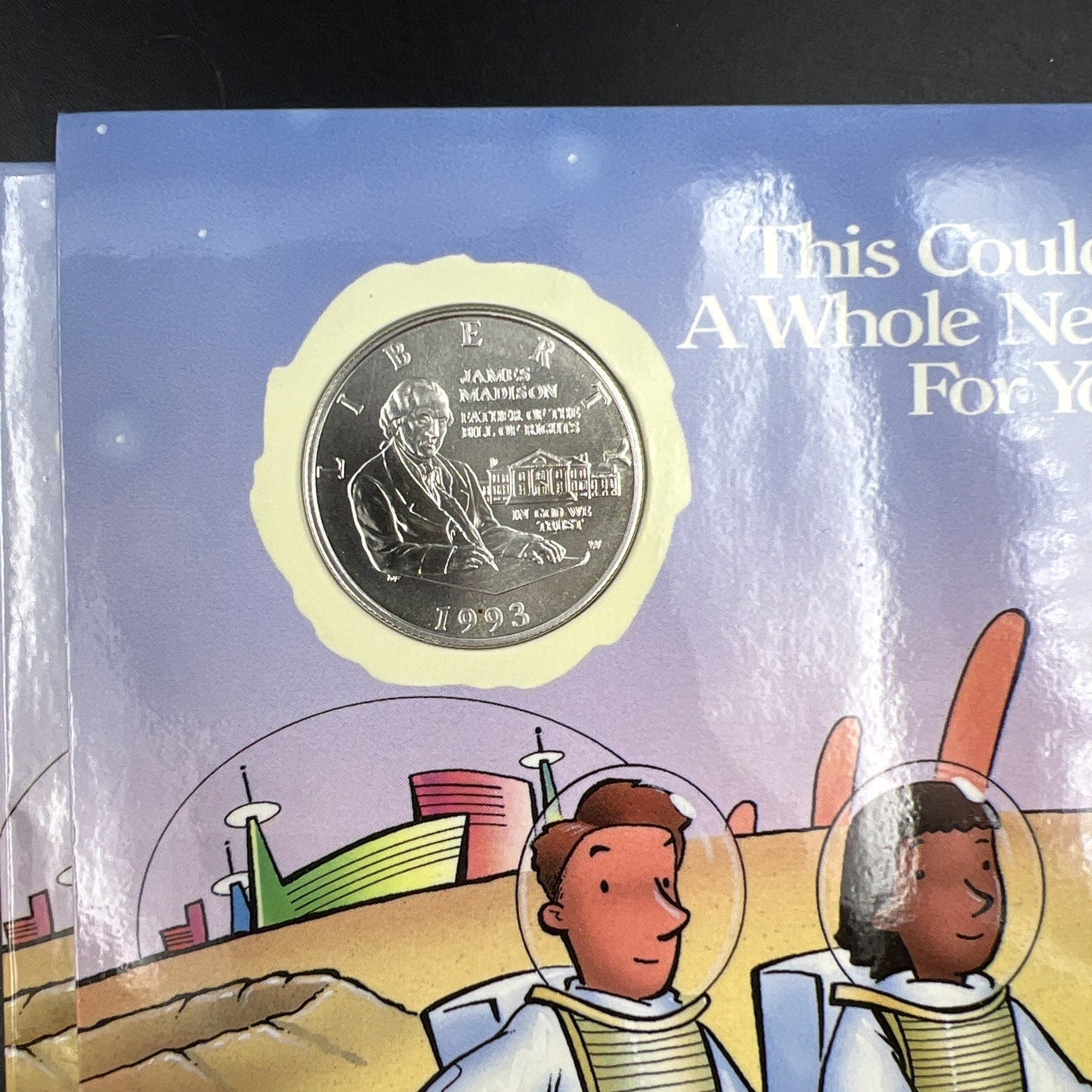 1993 W Bill of Rights Madison 90% Silver GEM BU Half Dollar Young Collector Set