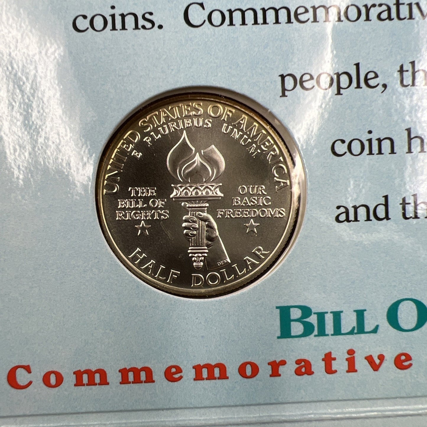 1993 W Bill of Rights Madison 90% Silver GEM BU Half Dollar Young Collector Set