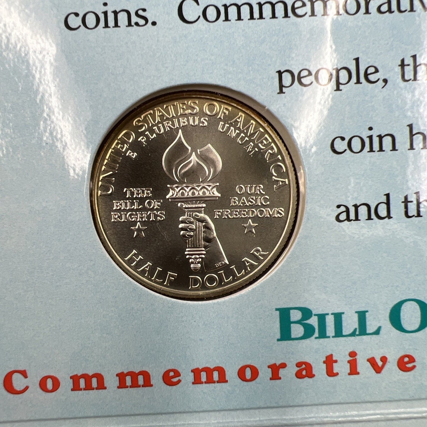 1993 W Bill of Rights Madison 90% Silver GEM BU Half Dollar Young Collector Set