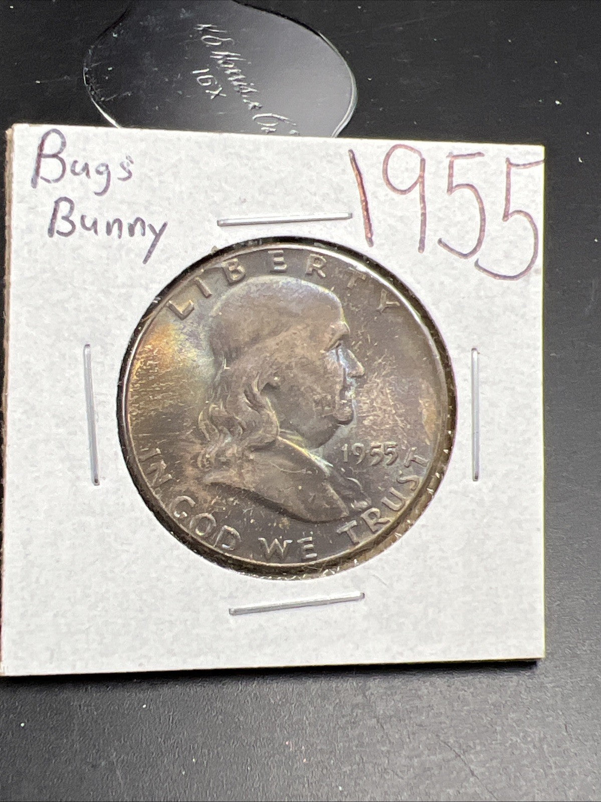 1955 P Bugs Bunny Franklin Half Dollar Coin CH FBL BU UNC PQ * Toning FS-401 #F