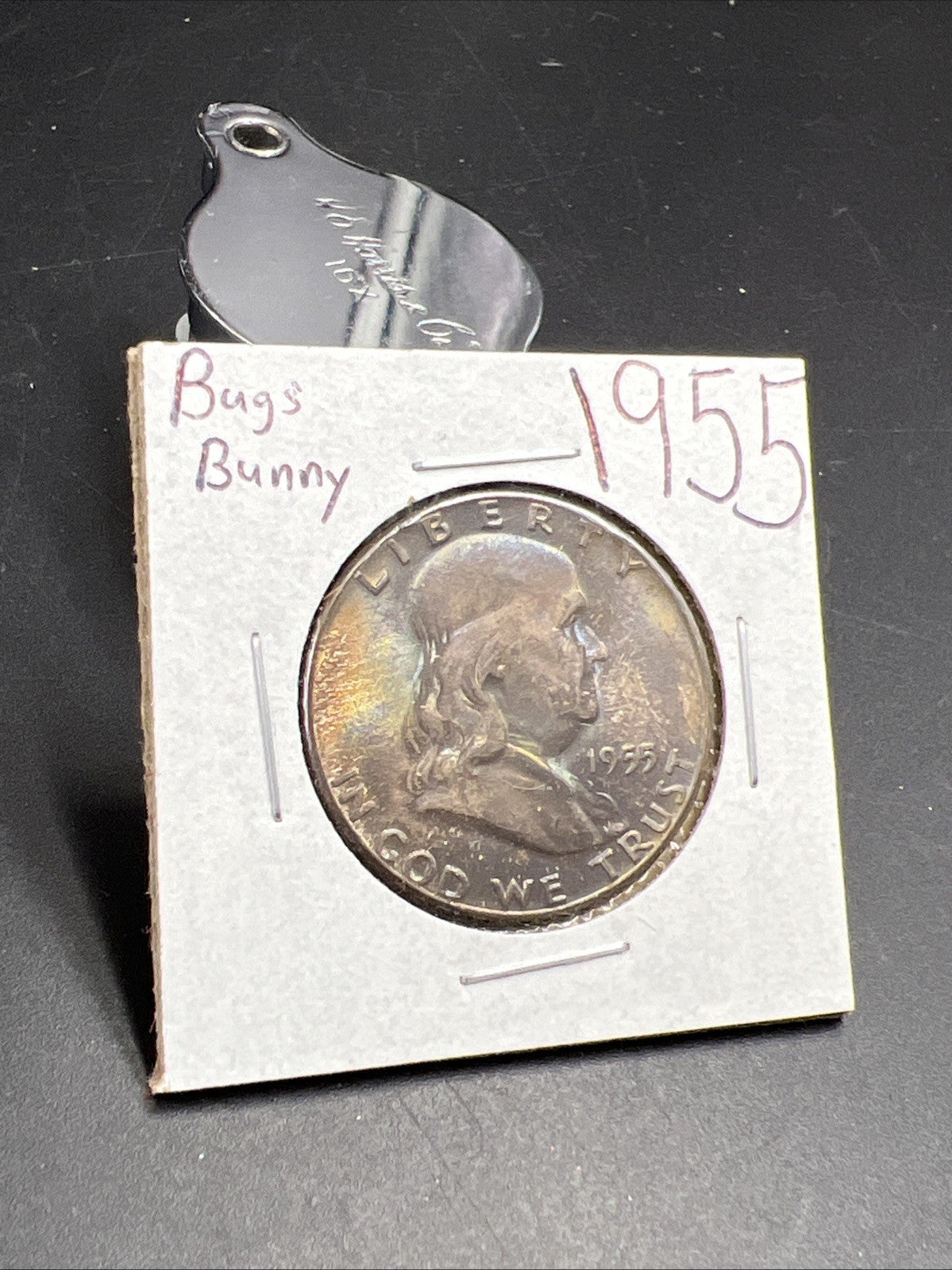 1955 P Bugs Bunny Franklin Half Dollar Coin CH FBL BU UNC PQ * Toning FS-401 #F