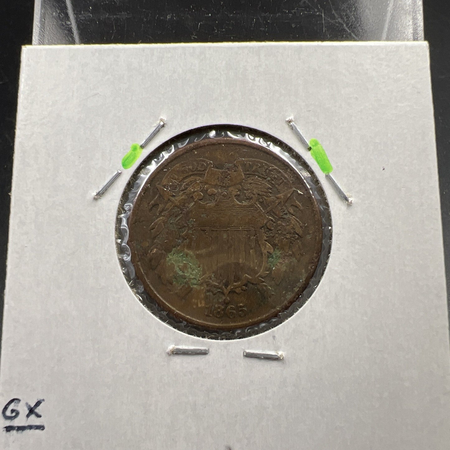1865 2c Two Cent Shield US Type Coin Very Circulated SKU#X