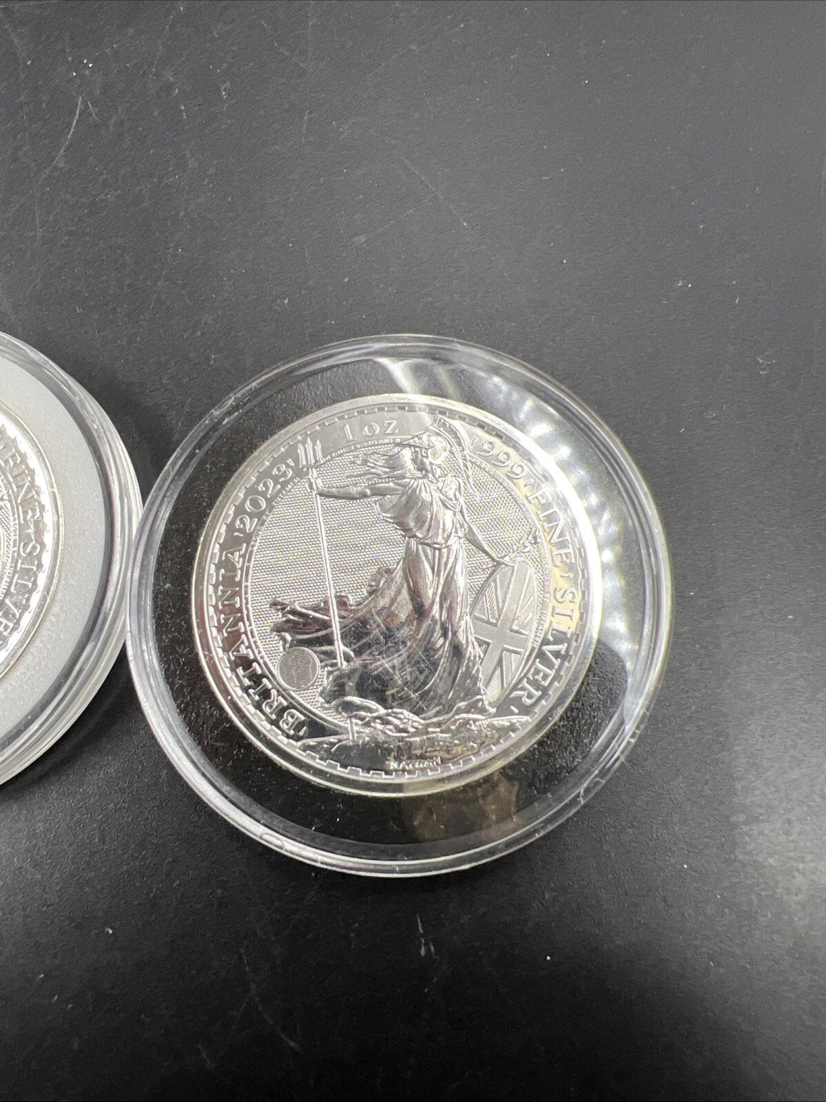 2 Coin Set King Charles Queen Elizabeth 2023 1 Oz Silver Britannia Coins CH UNC