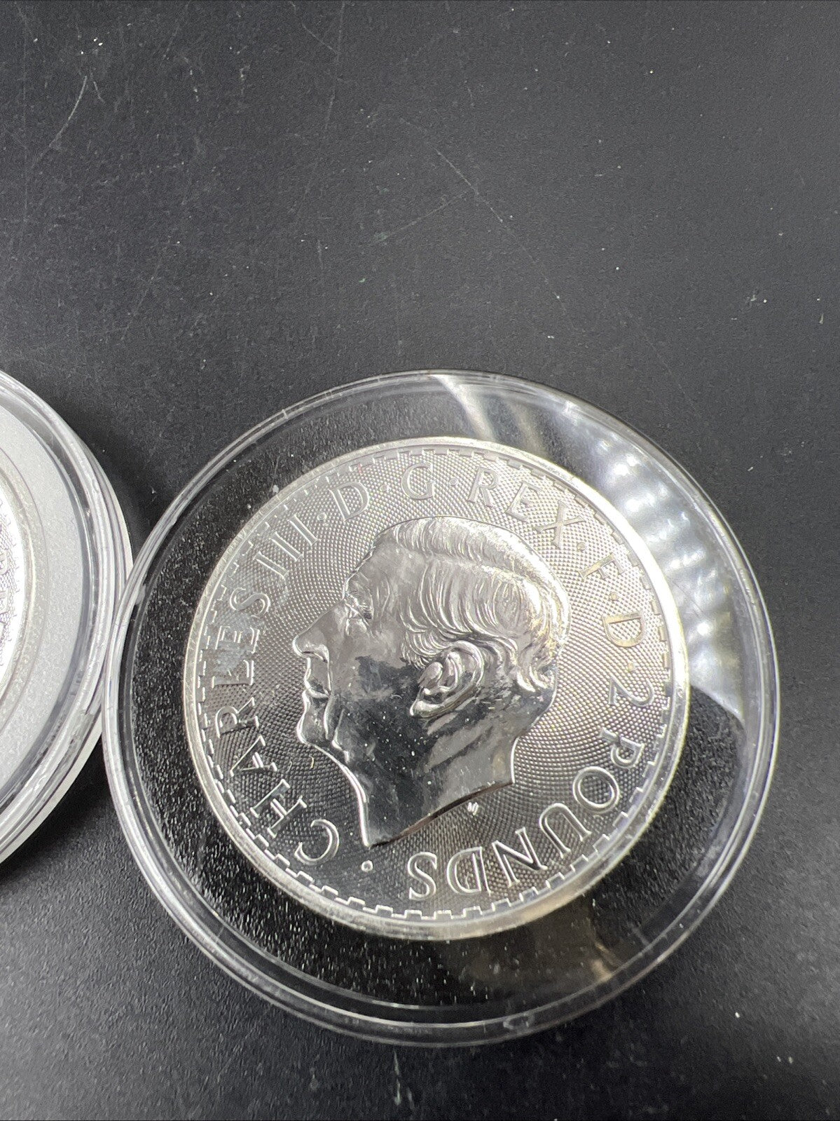 2 Coin Set King Charles Queen Elizabeth 2023 1 Oz Silver Britannia Coins CH UNC