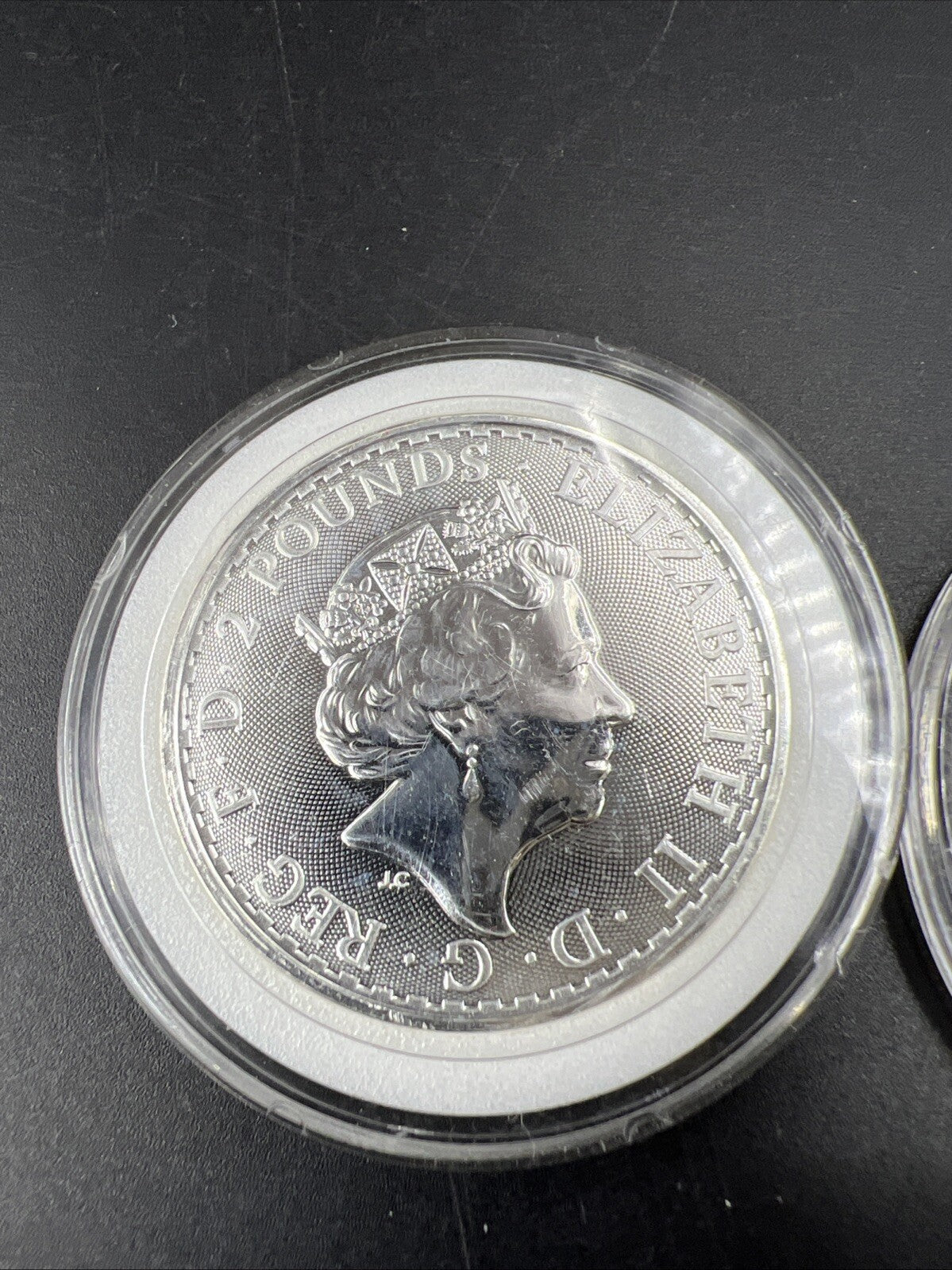 2 Coin Set King Charles Queen Elizabeth 2023 1 Oz Silver Britannia Coins CH UNC